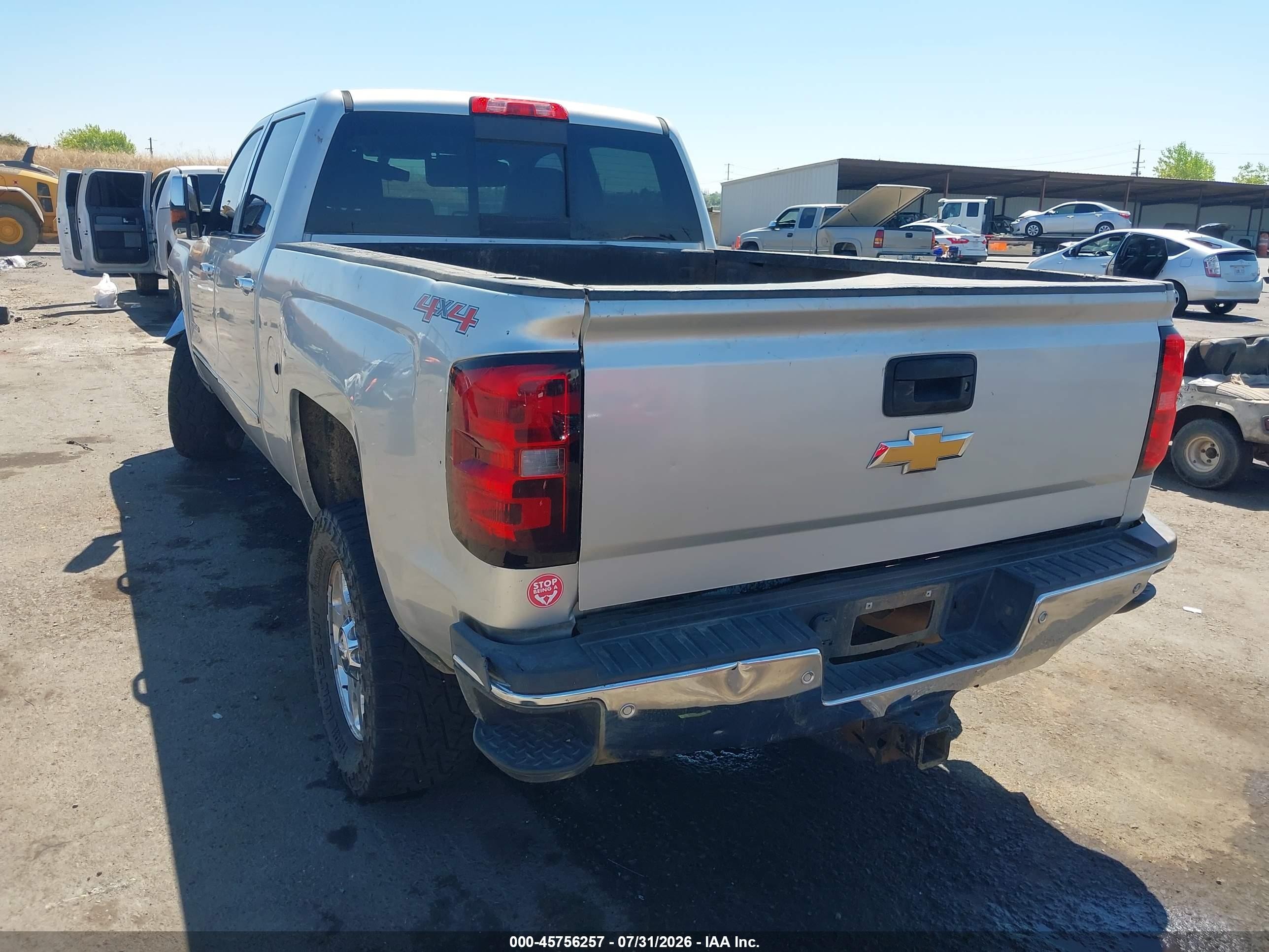 2015 Chevrolet Silverado 2500hd Built After Aug 14 Ltz Серый vin: 1GC1KWE87FF596326