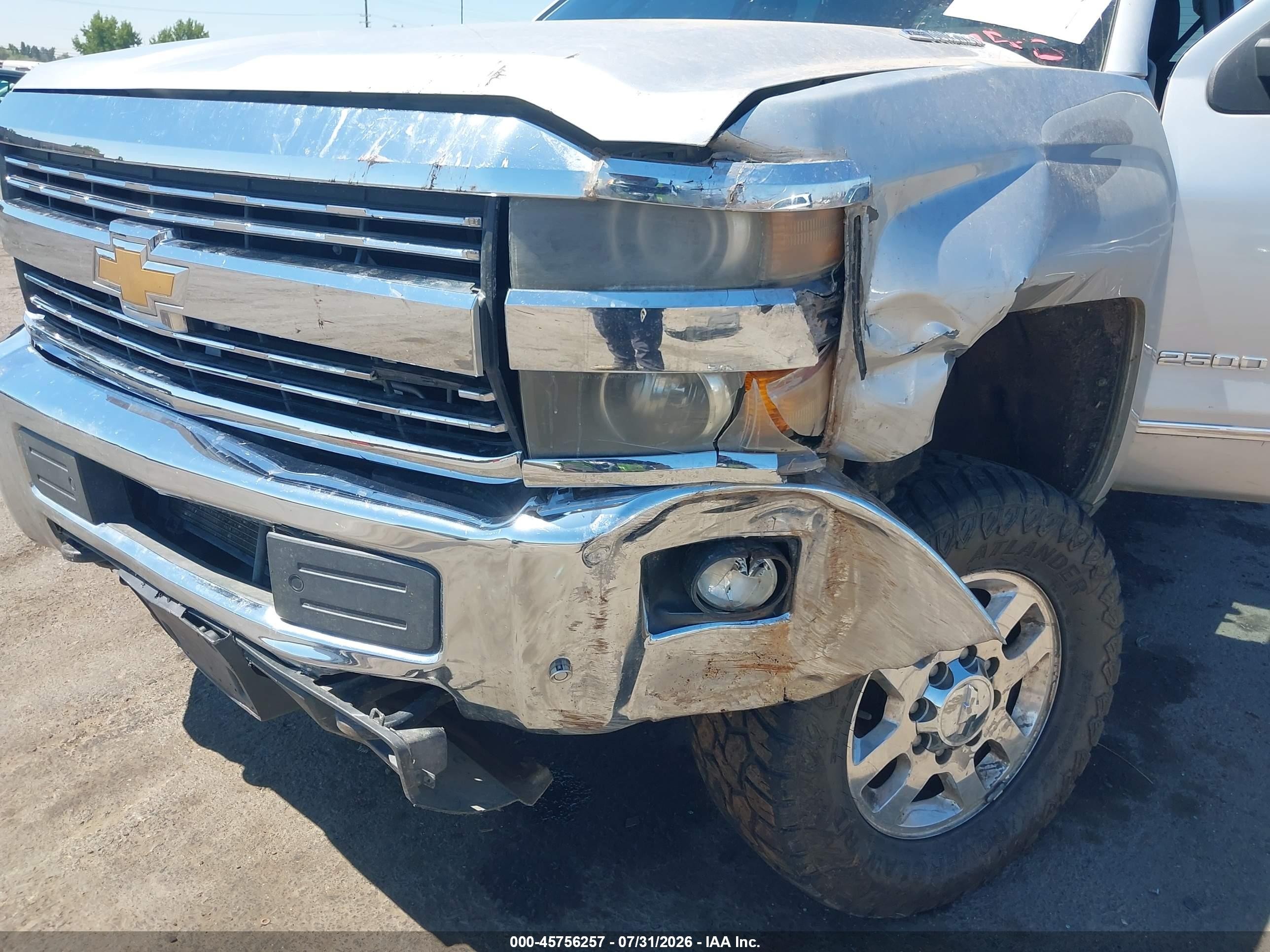 2015 Chevrolet Silverado 2500hd Built After Aug 14 Ltz Серый vin: 1GC1KWE87FF596326