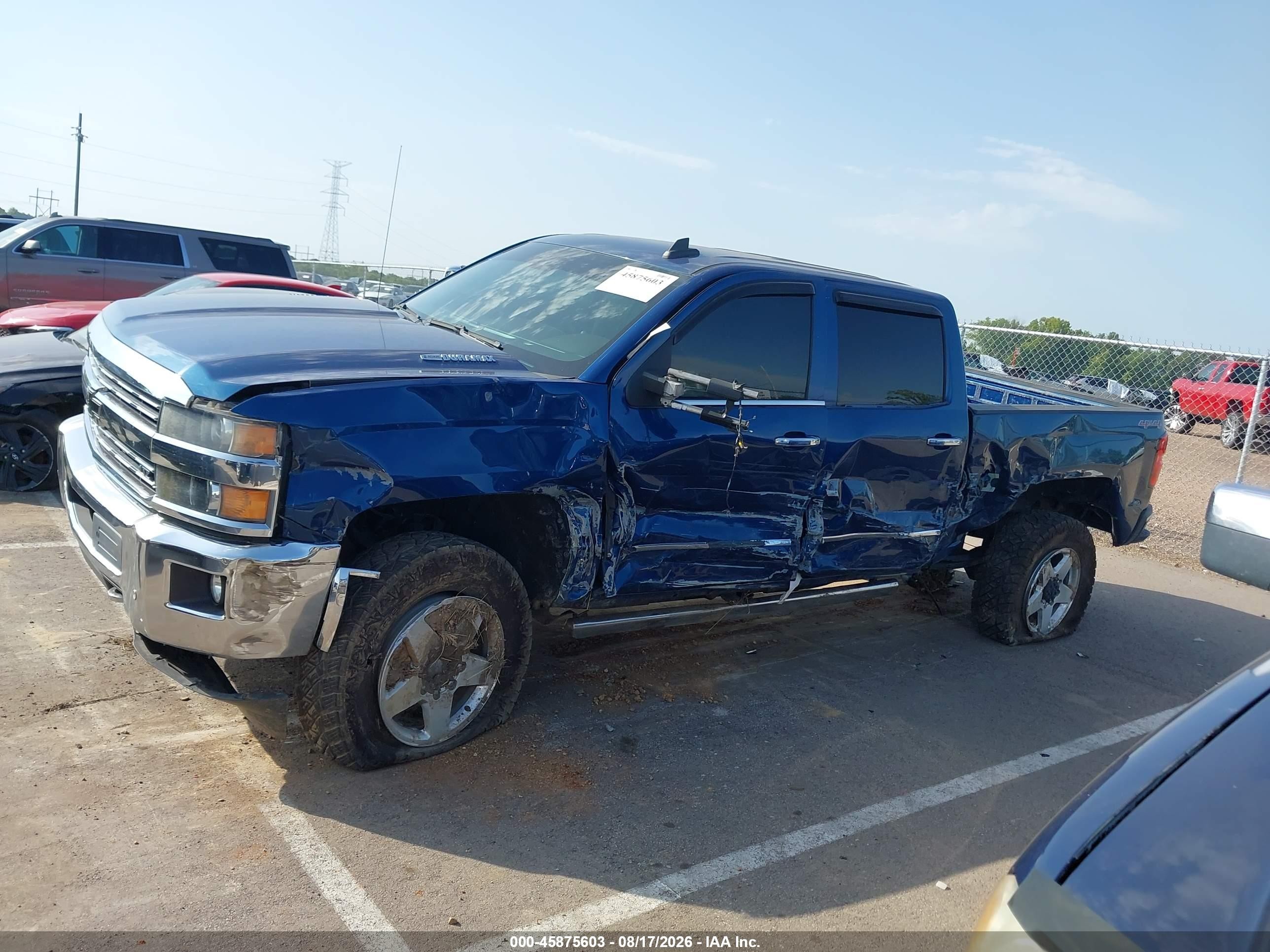2015 Chevrolet Silverado 2500hd Built After Aug 14 Ltz Blue vin: 1GC1KWE88FF674127
