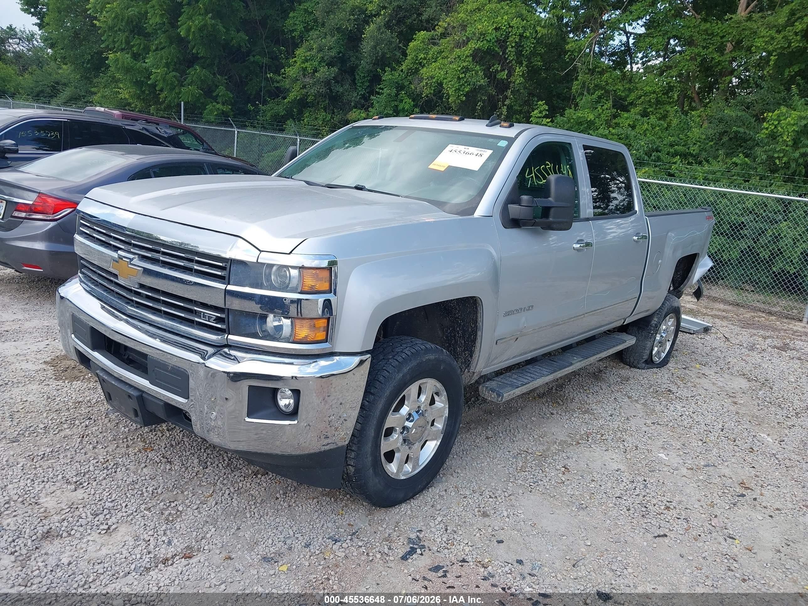 2015 Chevrolet Silverado 2500hd Ltz Silver vin: 1GC1KWEG8FF138544