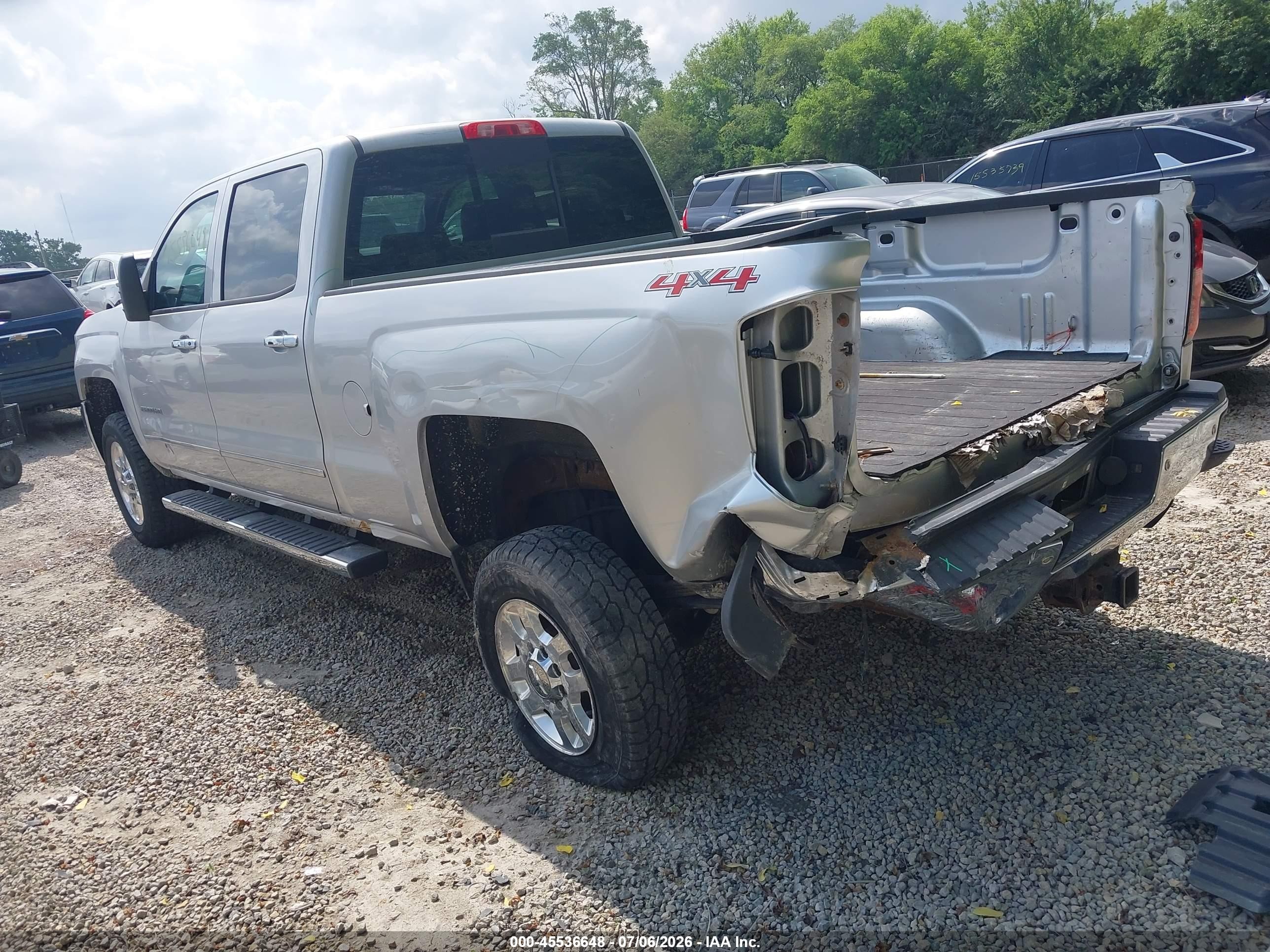 2015 Chevrolet Silverado 2500hd Ltz Silver vin: 1GC1KWEG8FF138544