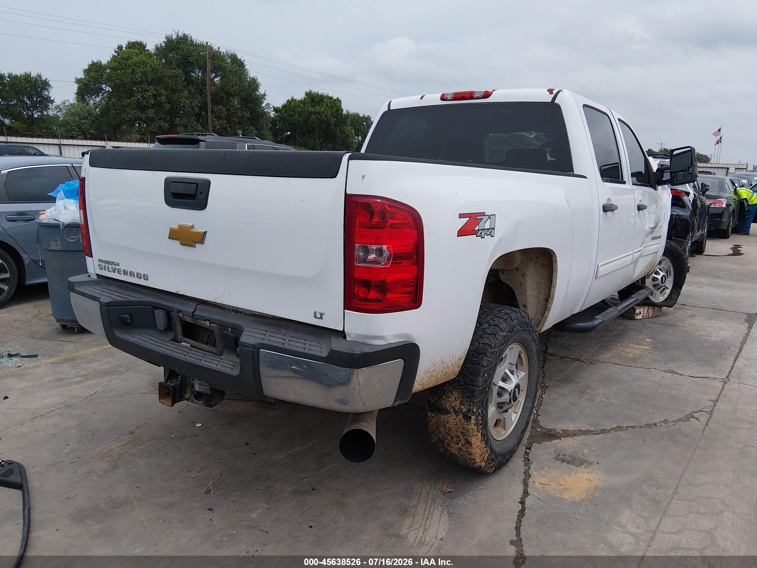 2014 Chevrolet Silverado 2500hd Lt White vin: 1GC1KXC83EF133980