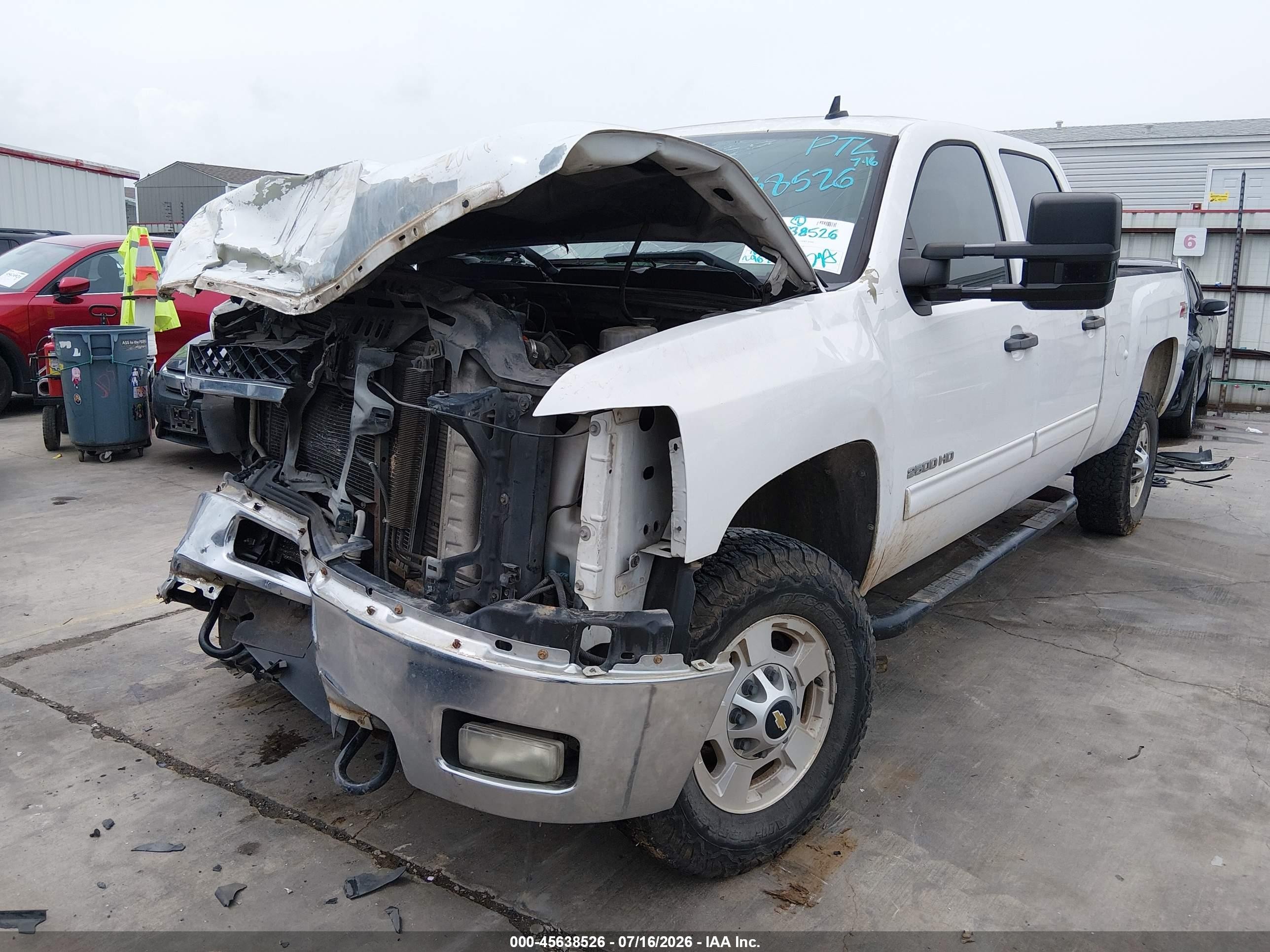 2014 Chevrolet Silverado 2500hd Lt White vin: 1GC1KXC83EF133980