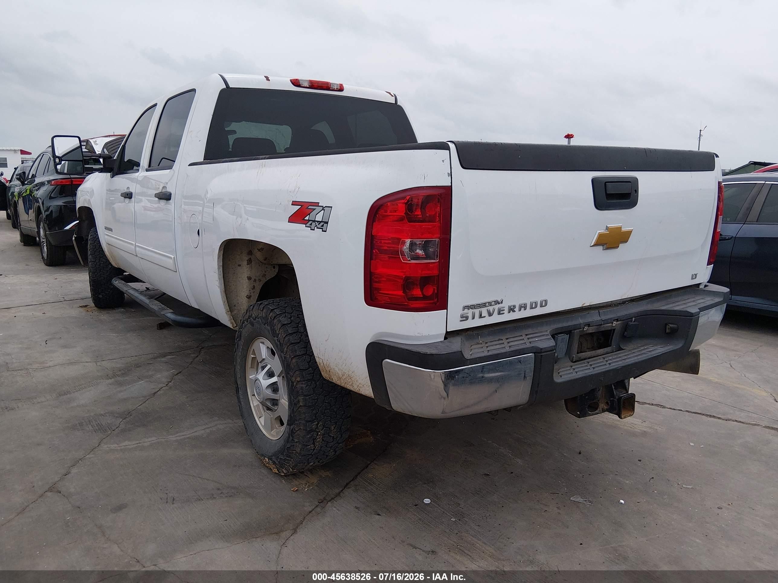 2014 Chevrolet Silverado 2500hd Lt White vin: 1GC1KXC83EF133980
