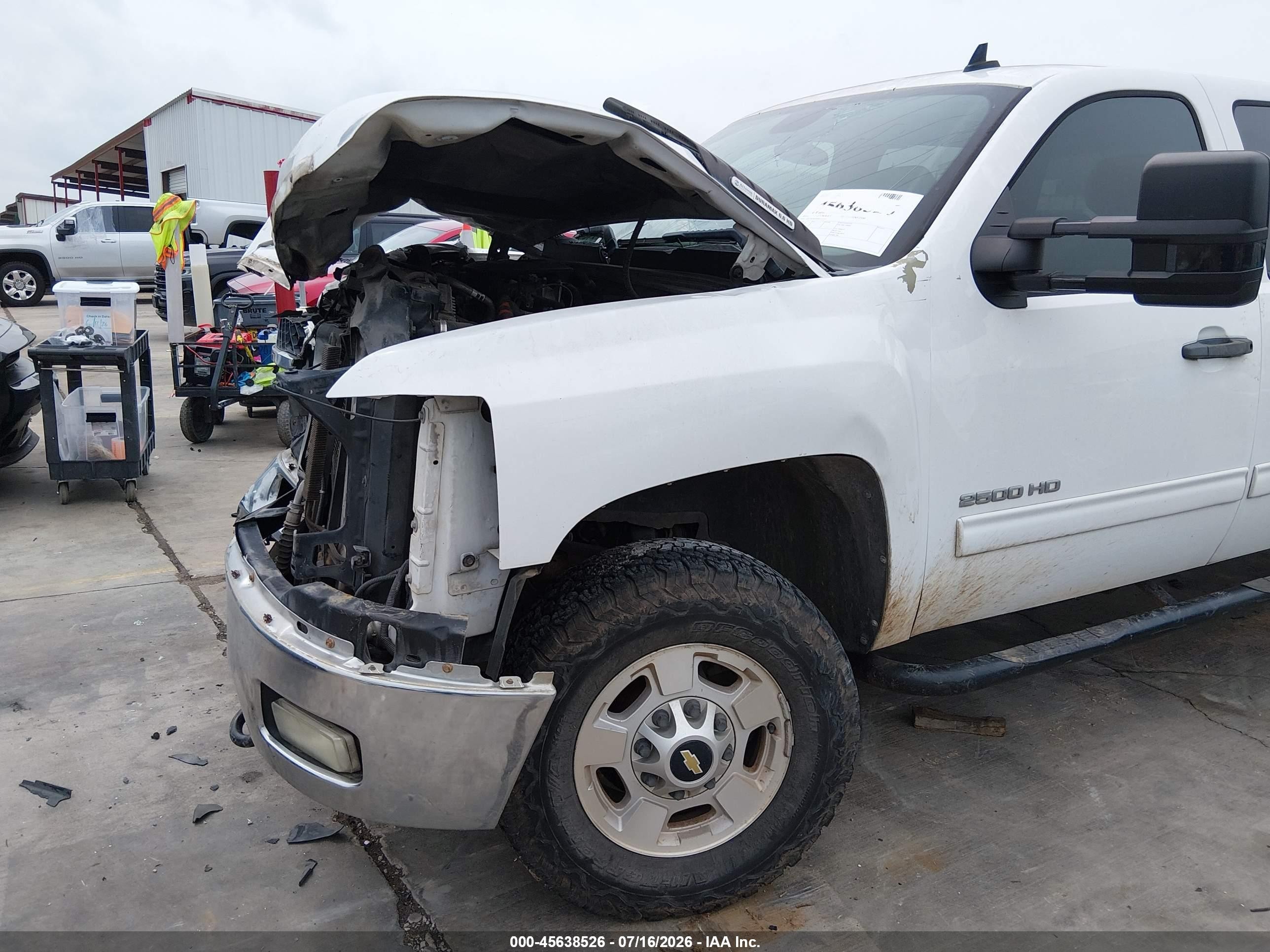 2014 Chevrolet Silverado 2500hd Lt White vin: 1GC1KXC83EF133980