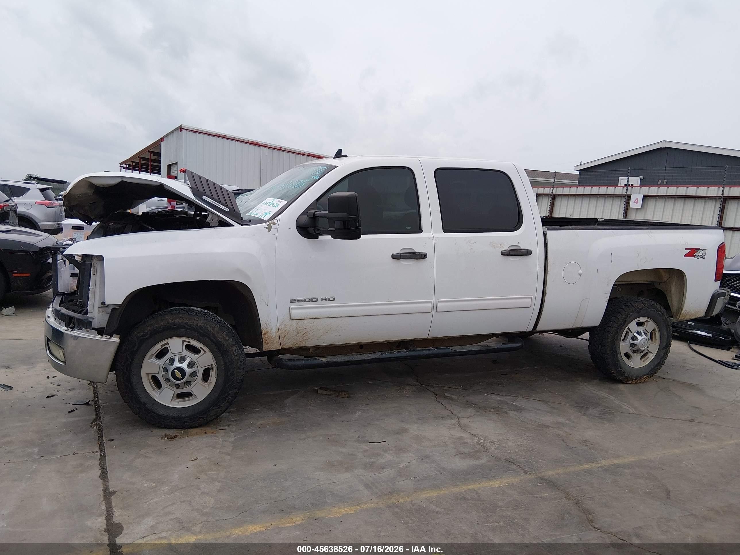 2014 Chevrolet Silverado 2500hd Lt White vin: 1GC1KXC83EF133980
