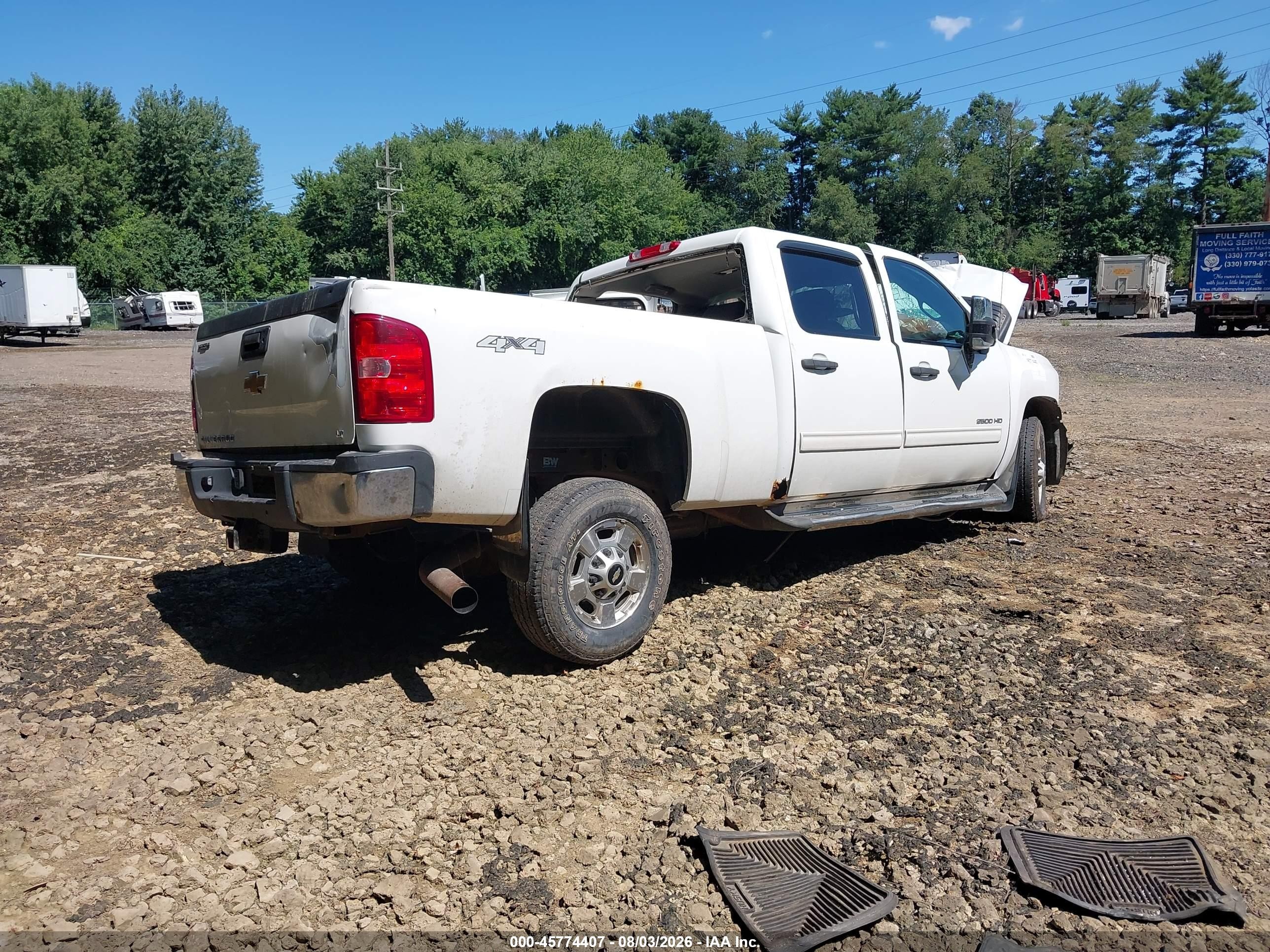 2011 Chevrolet Silverado 2500hd Lt White vin: 1GC1KXC85BF107716