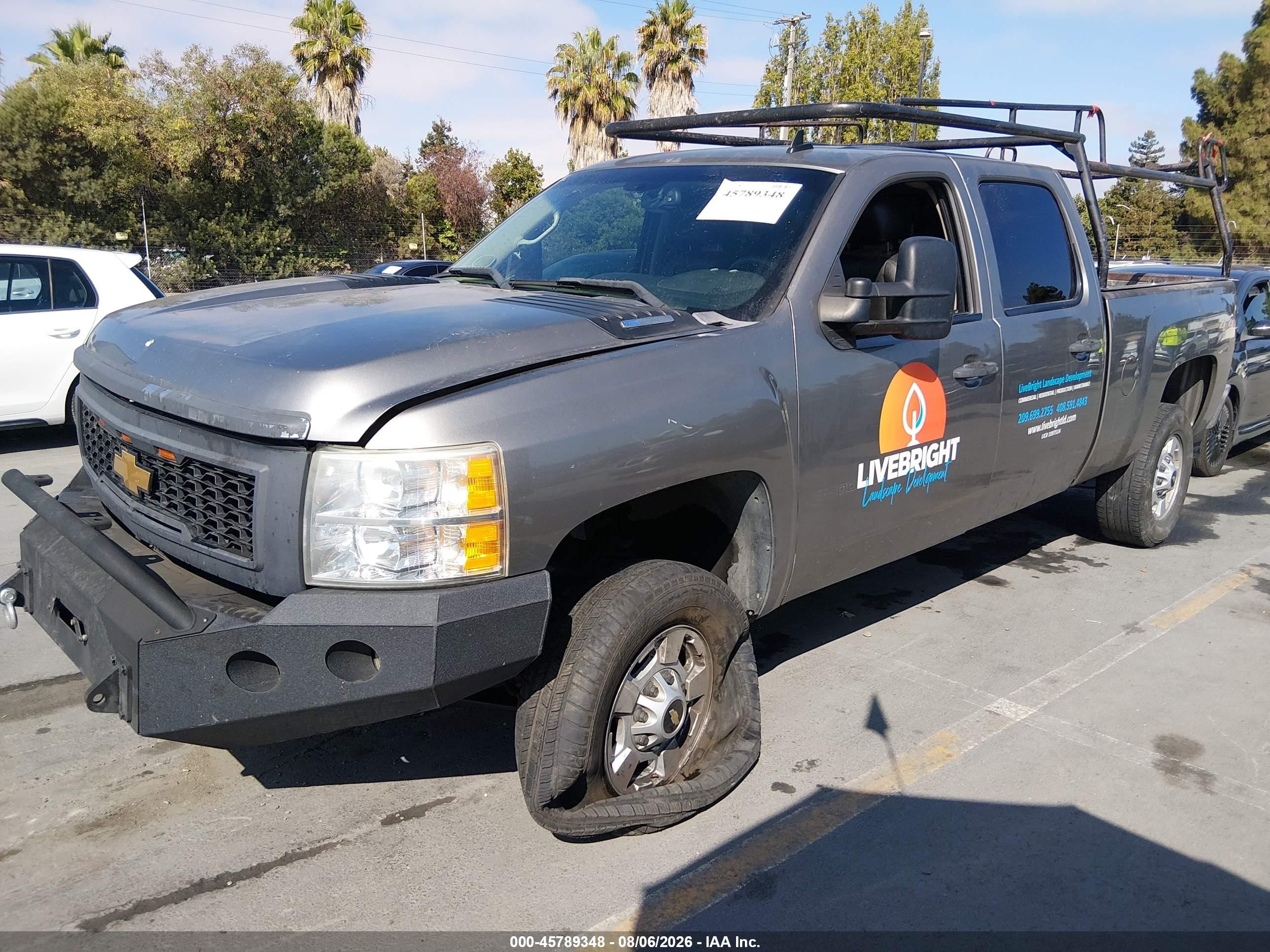 2012 Chevrolet Silverado 2500hd Lt Gray vin: 1GC1KXC86CF177582