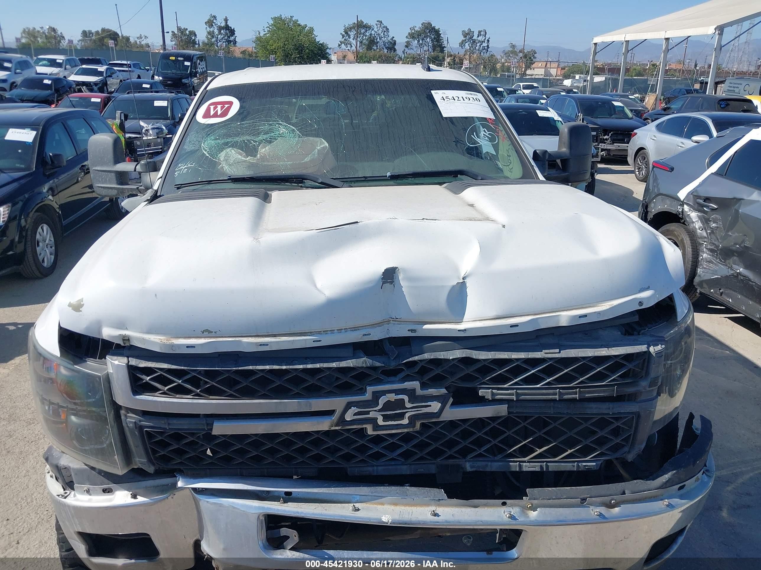 2011 Chevrolet Silverado 2500hd Lt White vin: 1GC1KXCG0BF234526
