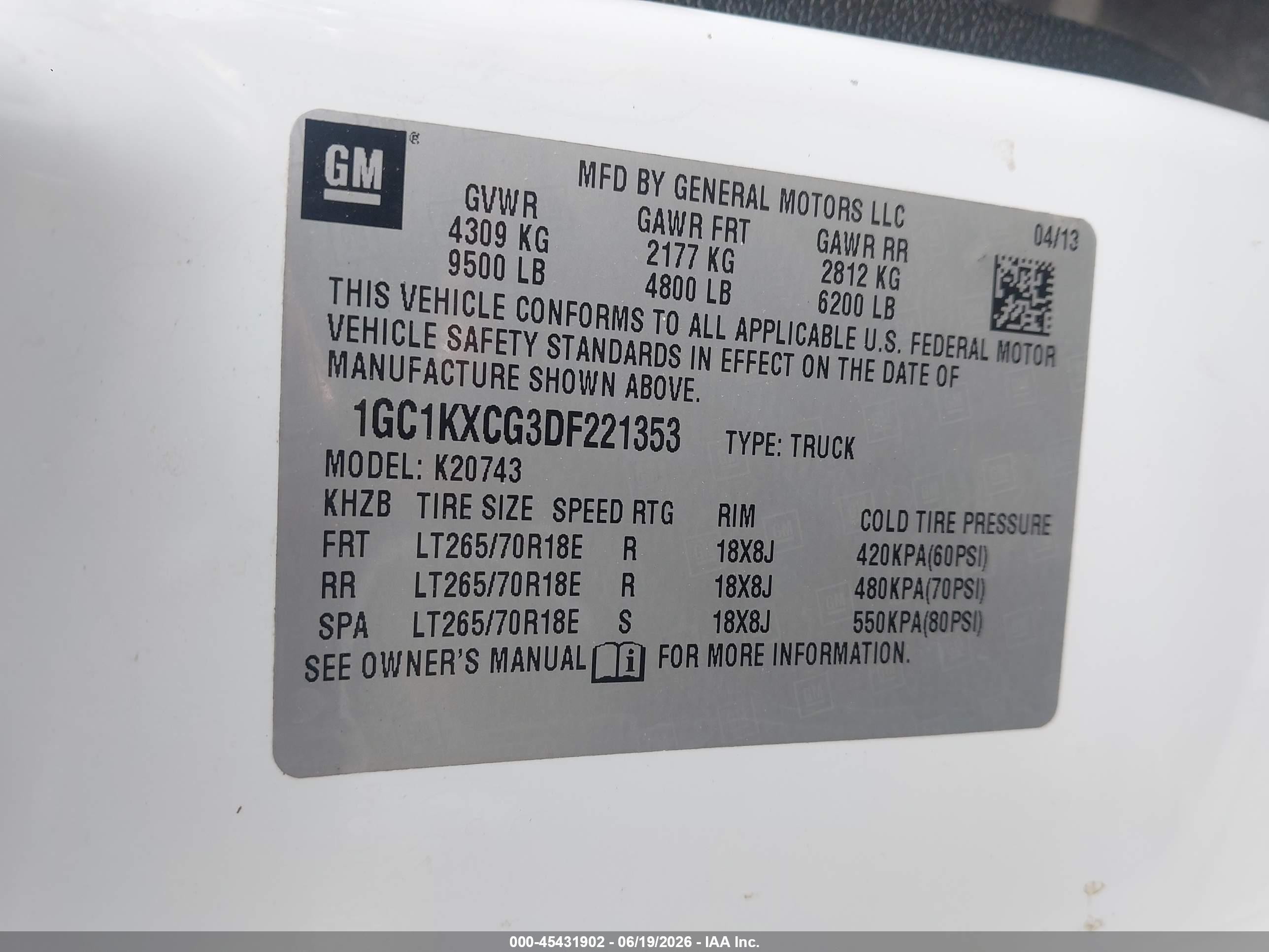 2013 Chevrolet Silverado 2500hd Lt White vin: 1GC1KXCG3DF221353