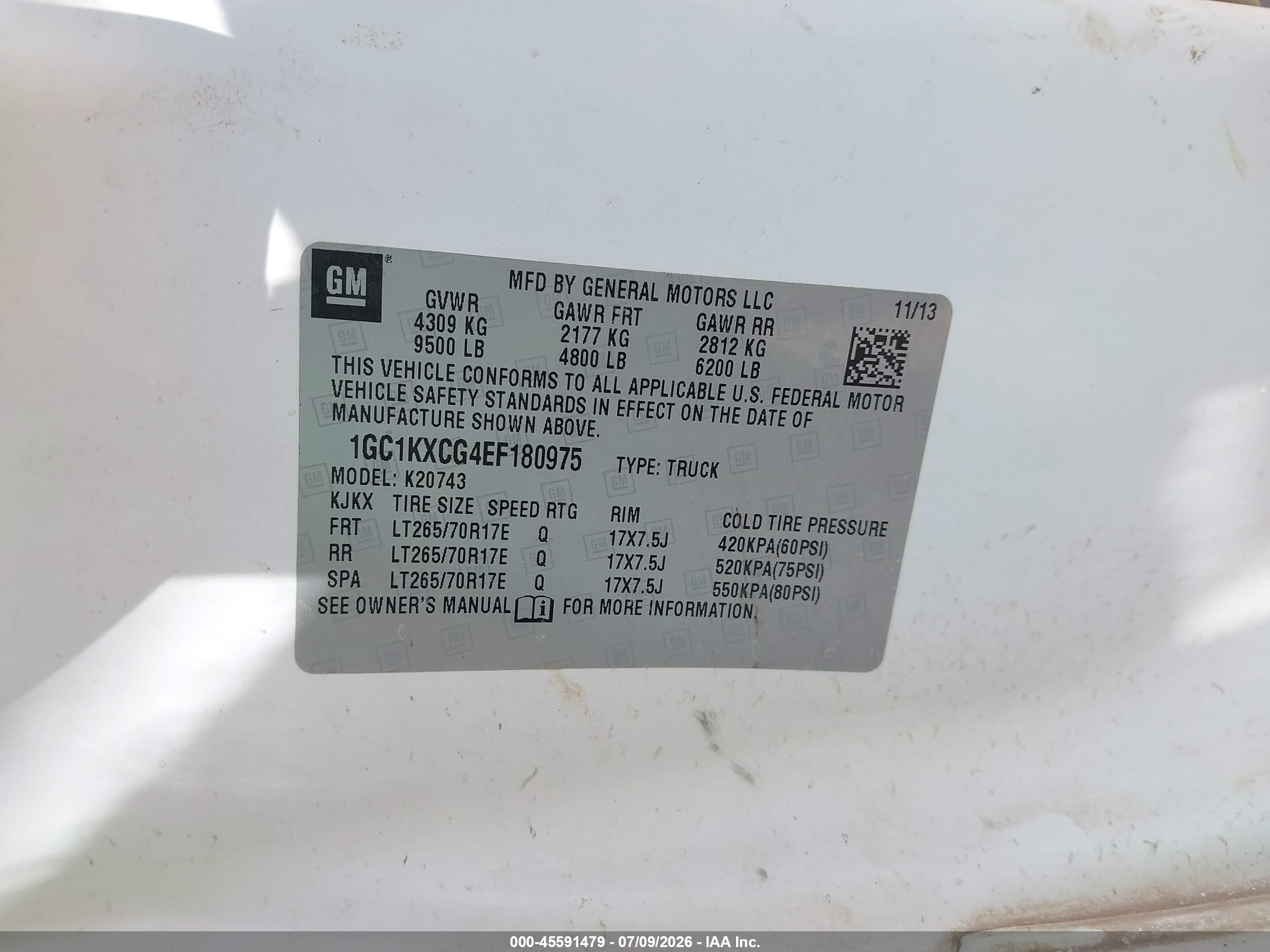 2014 Chevrolet Silverado 2500hd Lt Белый vin: 1GC1KXCG4EF180975