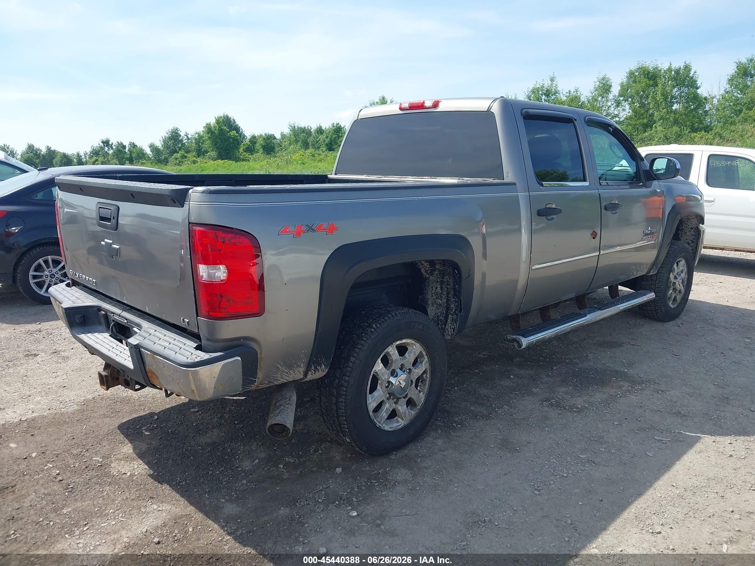 2012 Chevrolet Silverado 2500hd Lt Gray vin: 1GC1KXCG5CF224625