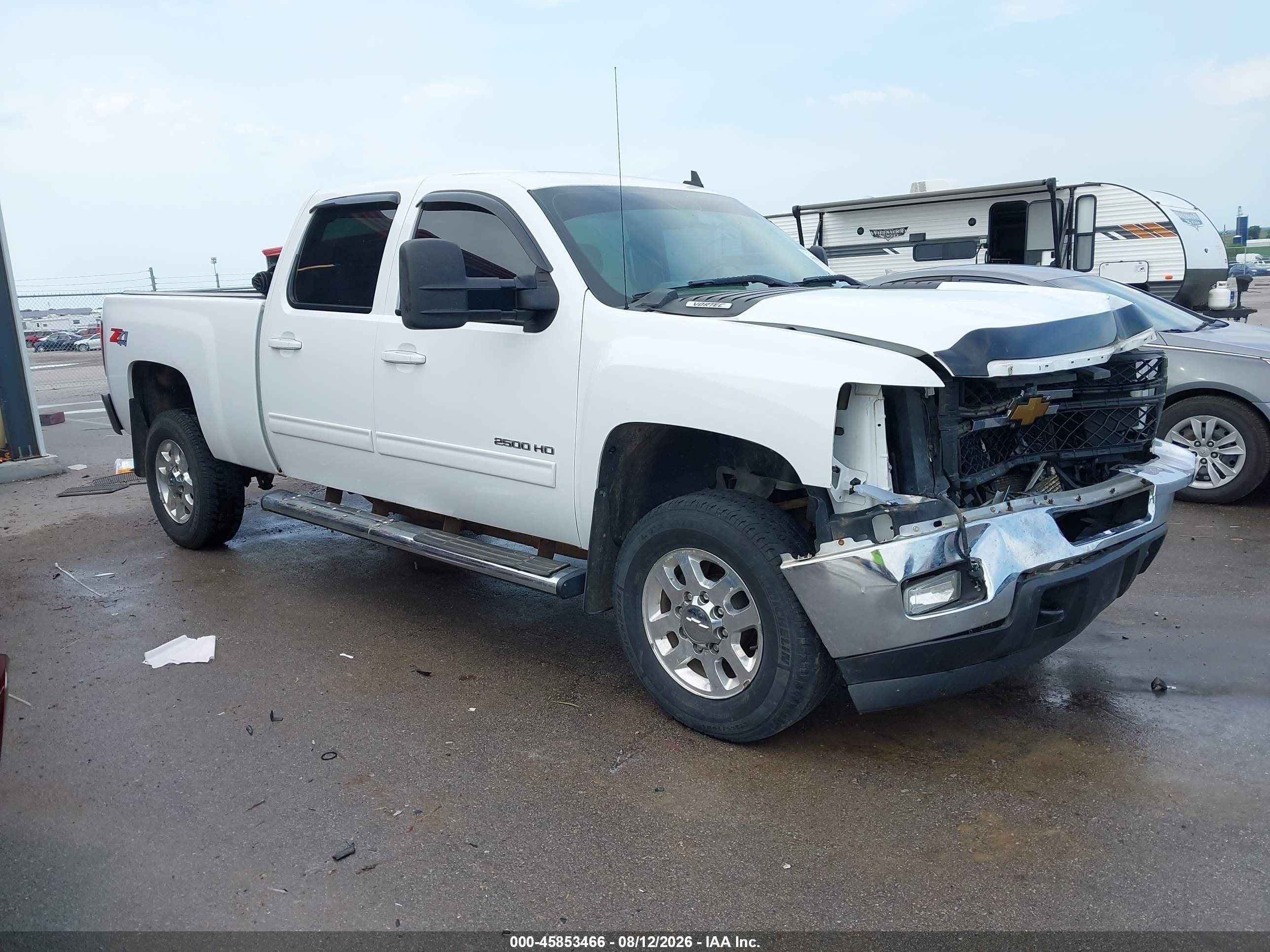 2012 Chevrolet Silverado 2500hd Lt White vin: 1GC1KXCG7CF221855
