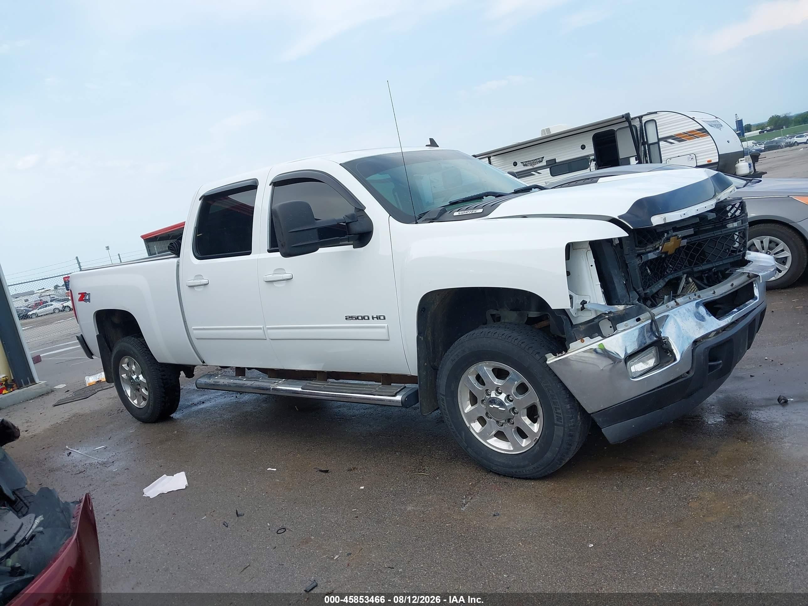 2012 Chevrolet Silverado 2500hd Lt White vin: 1GC1KXCG7CF221855