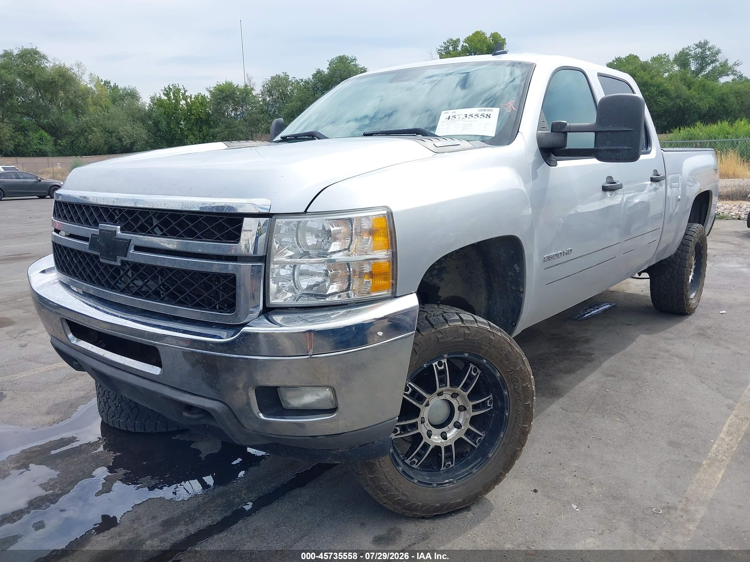 2014 Chevrolet Silverado 2500hd Lt Silver vin: 1GC1KXCG7EF187693