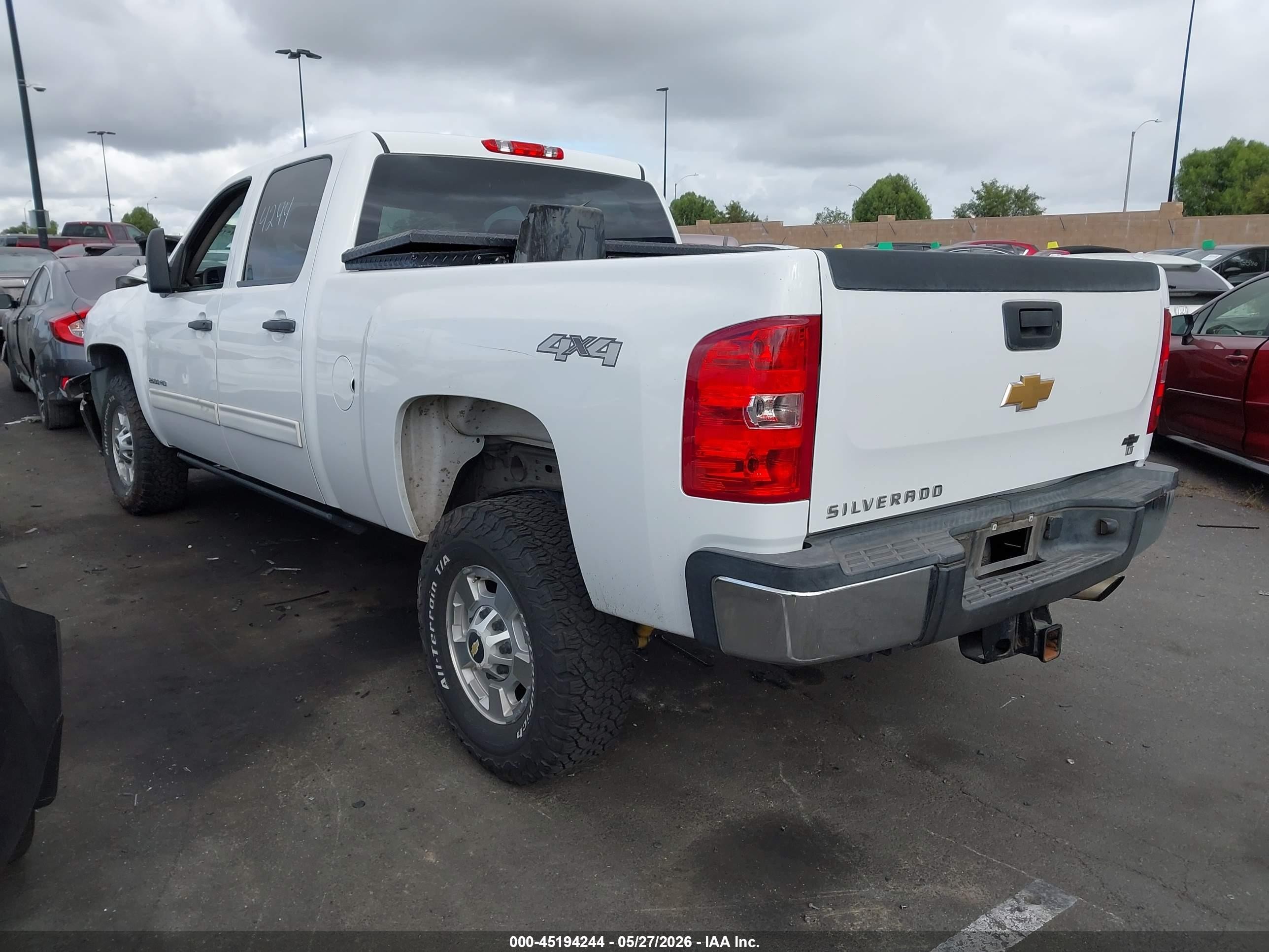 2013 Chevrolet Silverado 2500hd Lt White vin: 1GC1KXCG8DF183649