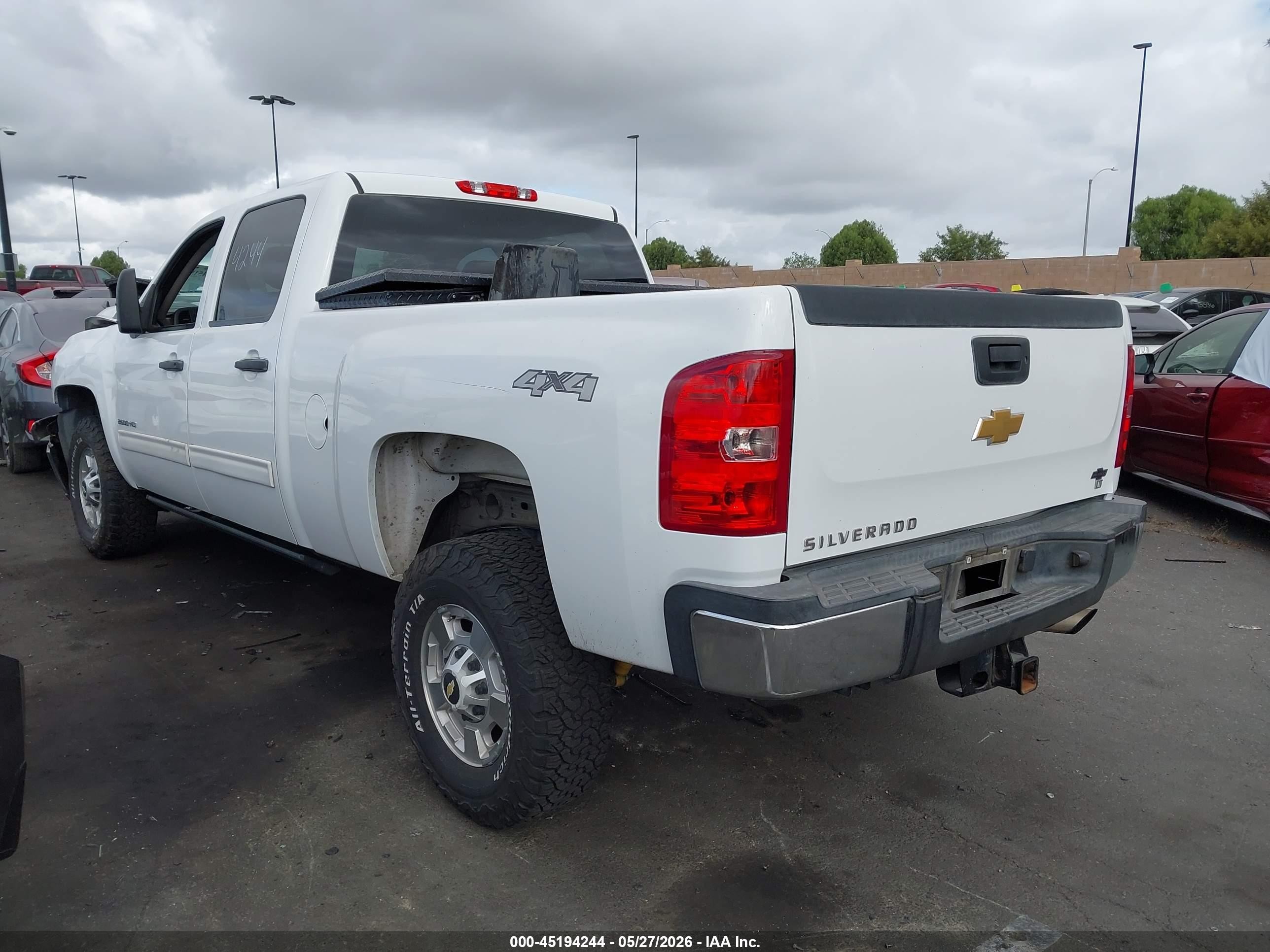 2013 Chevrolet Silverado 2500hd Lt White vin: 1GC1KXCG8DF183649