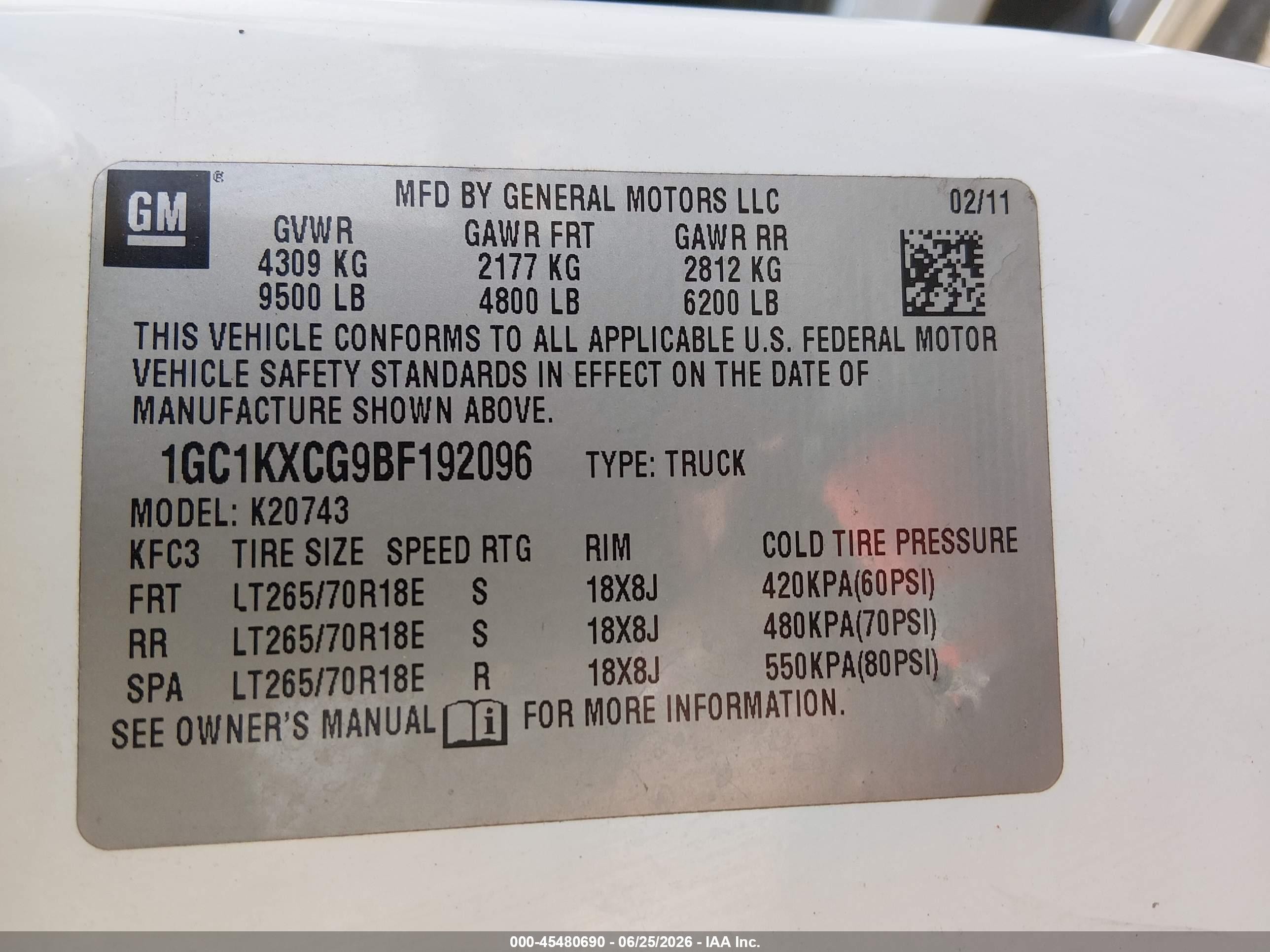 2011 Chevrolet Silverado 2500hd Lt White vin: 1GC1KXCG9BF192096
