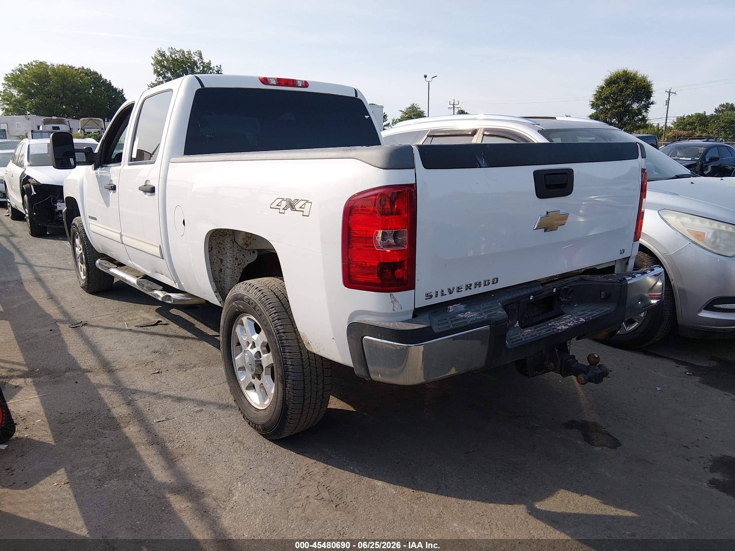 2011 Chevrolet Silverado 2500hd Lt White vin: 1GC1KXCG9BF192096