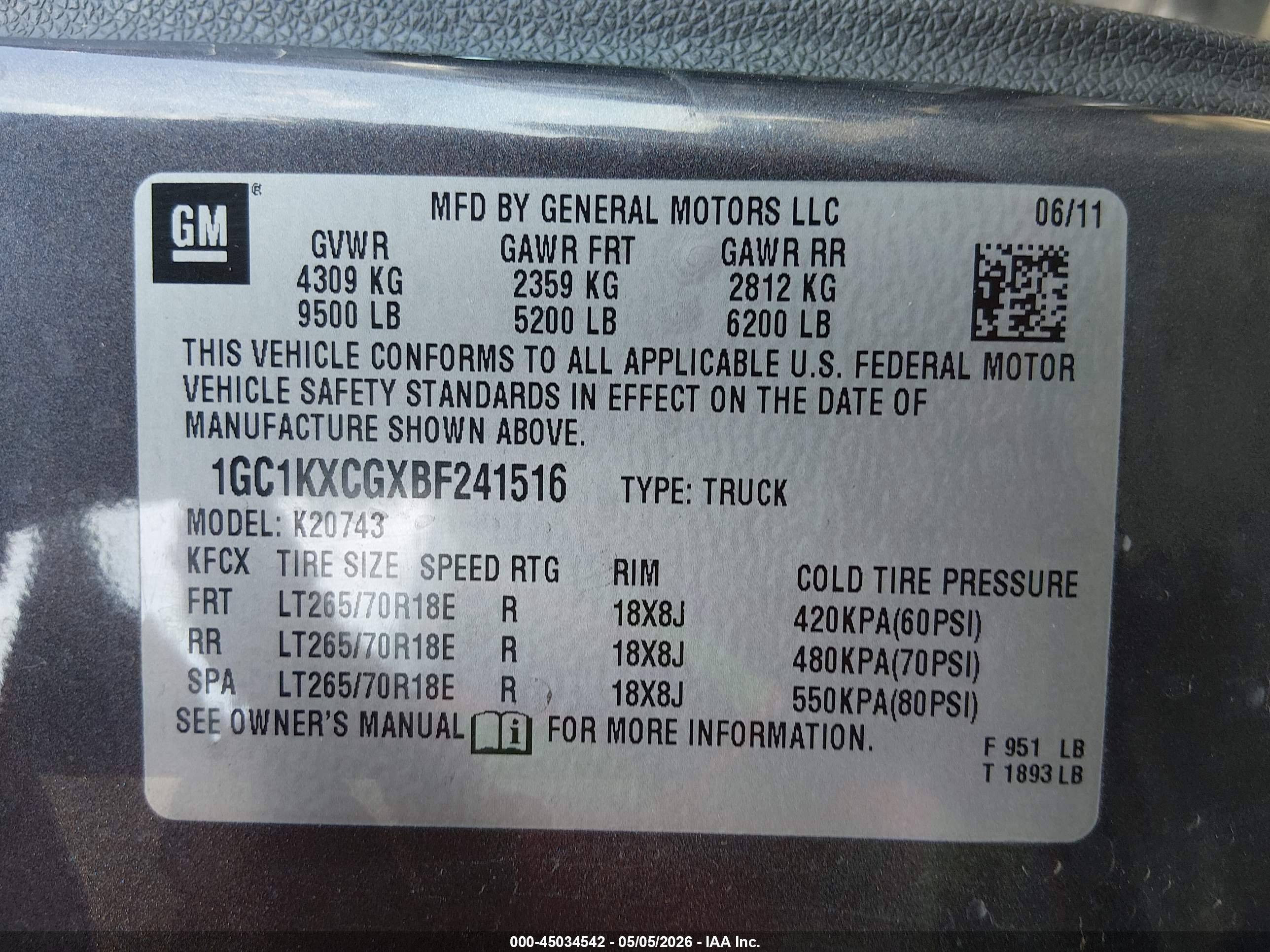 2011 Chevrolet Silverado 2500hd Lt Серый vin: 1GC1KXCGXBF241516