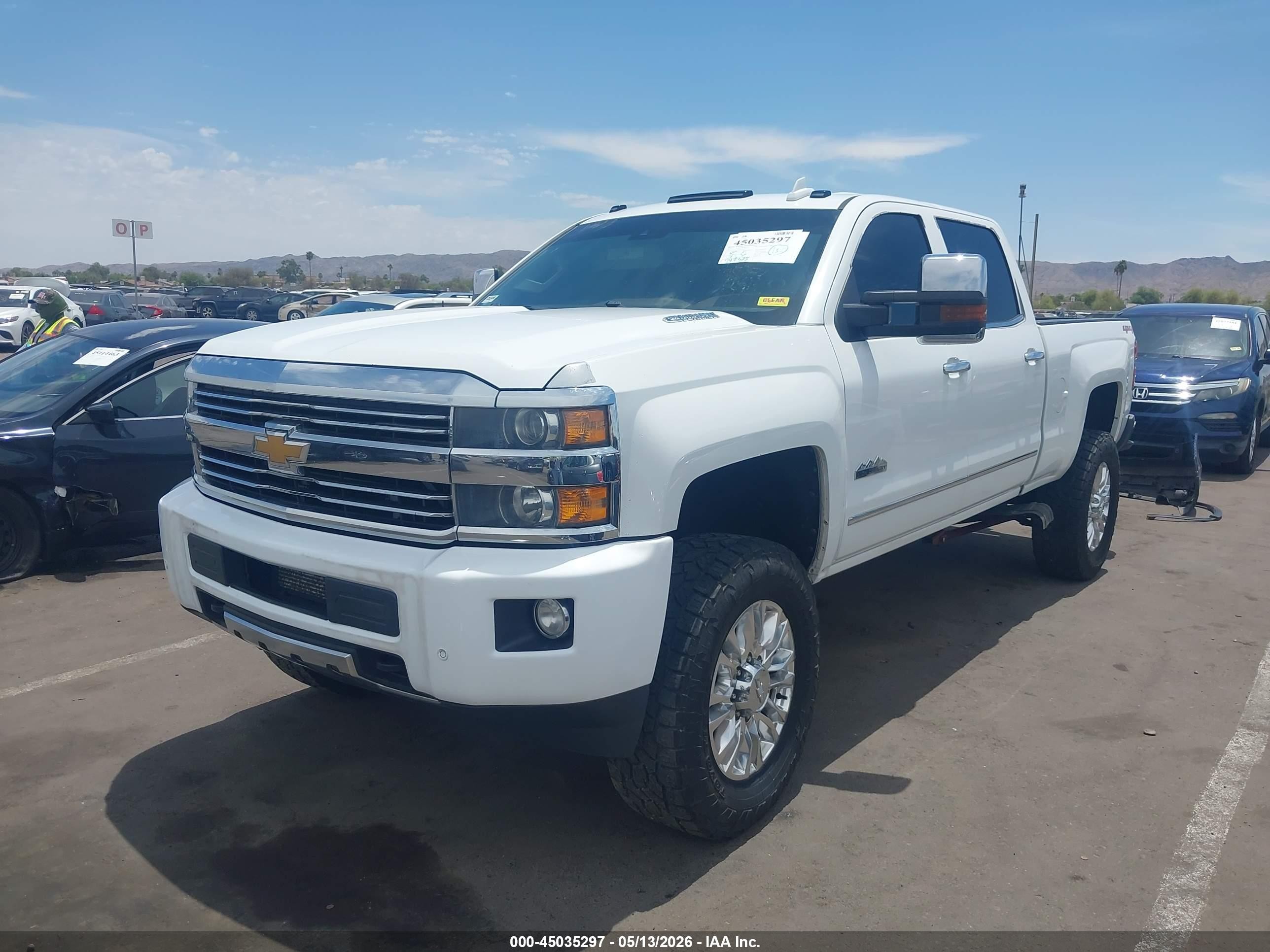 2015 Chevrolet Silverado 2500hd High Country White vin: 1GC1KXE81FF595775
