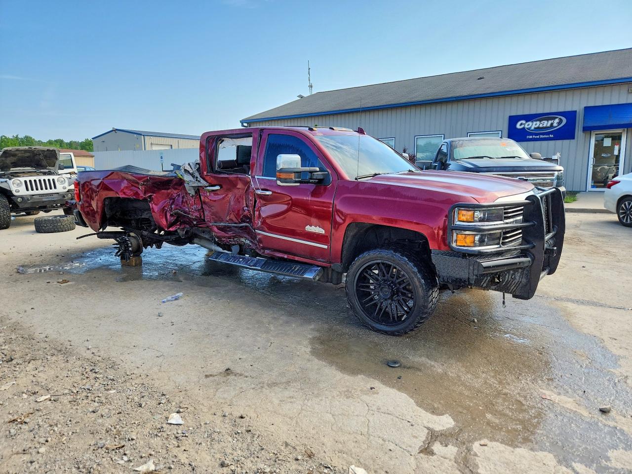 2015 Chevrolet Silverado K2500 High Country Burgundy vin: 1GC1KXE83FF550000