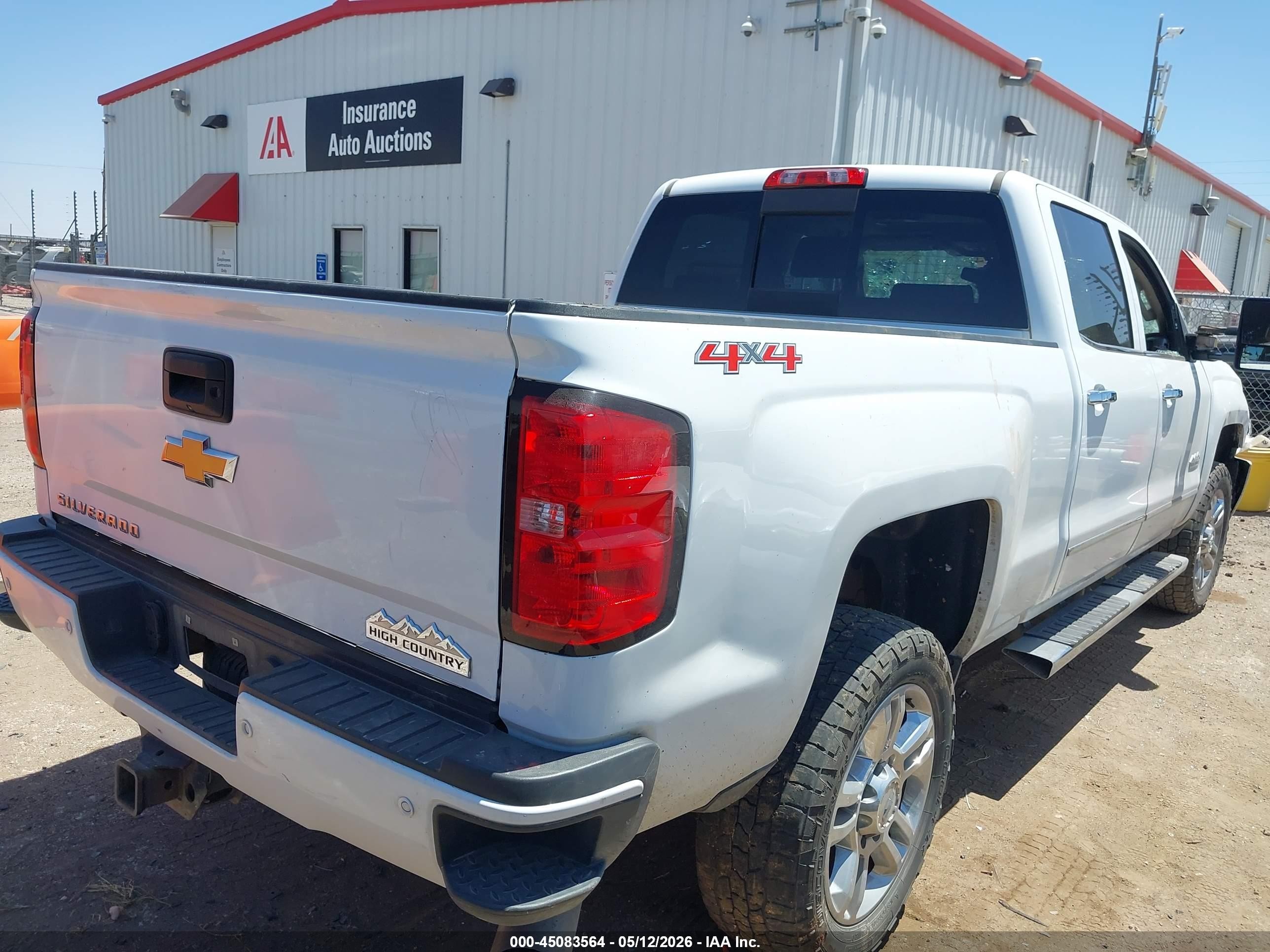 2016 Chevrolet Silverado 2500hd High Country White vin: 1GC1KXE83GF252497