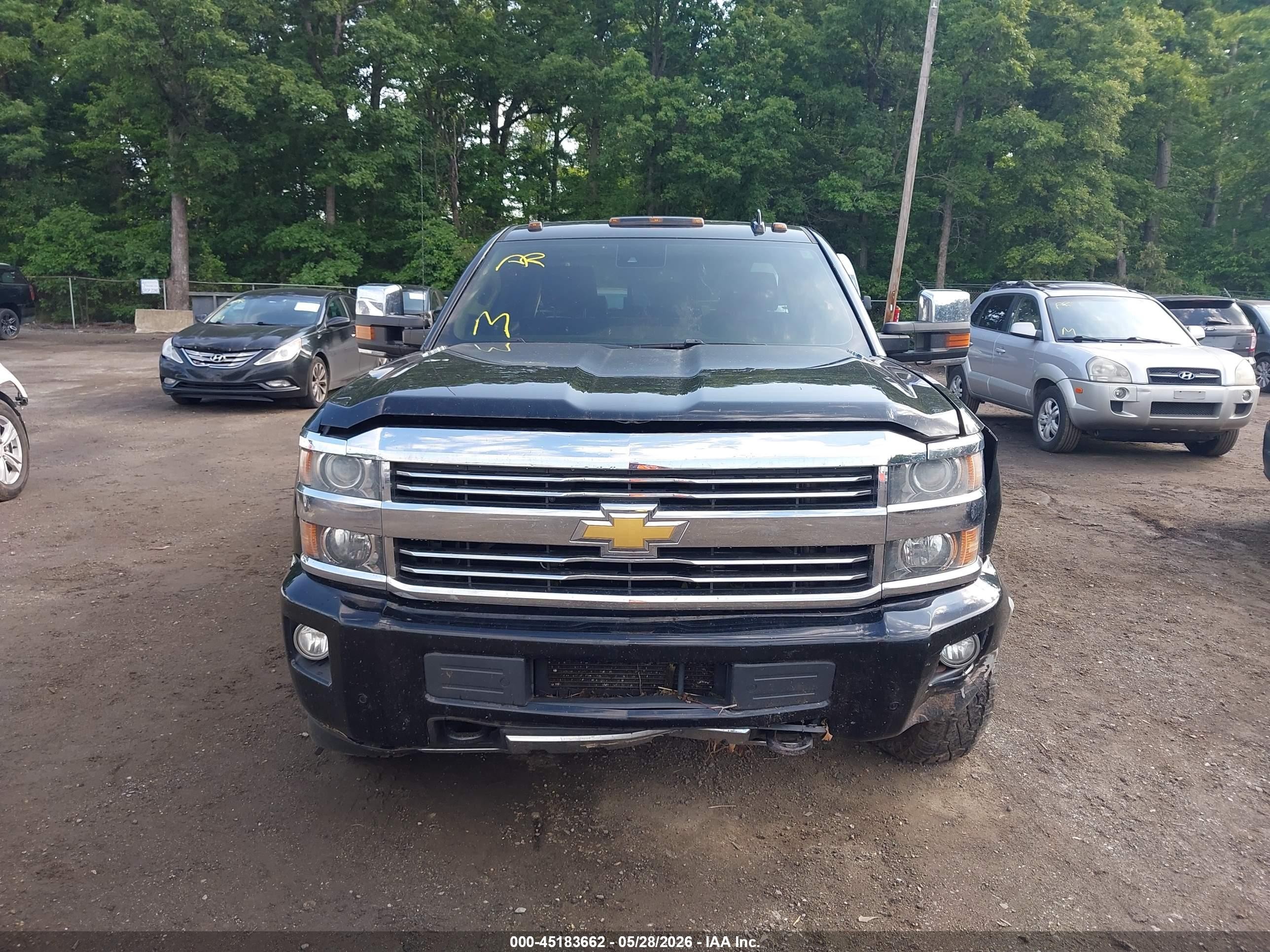 2015 Chevrolet Silverado 2500hd High Country Black vin: 1GC1KXE87FF596039