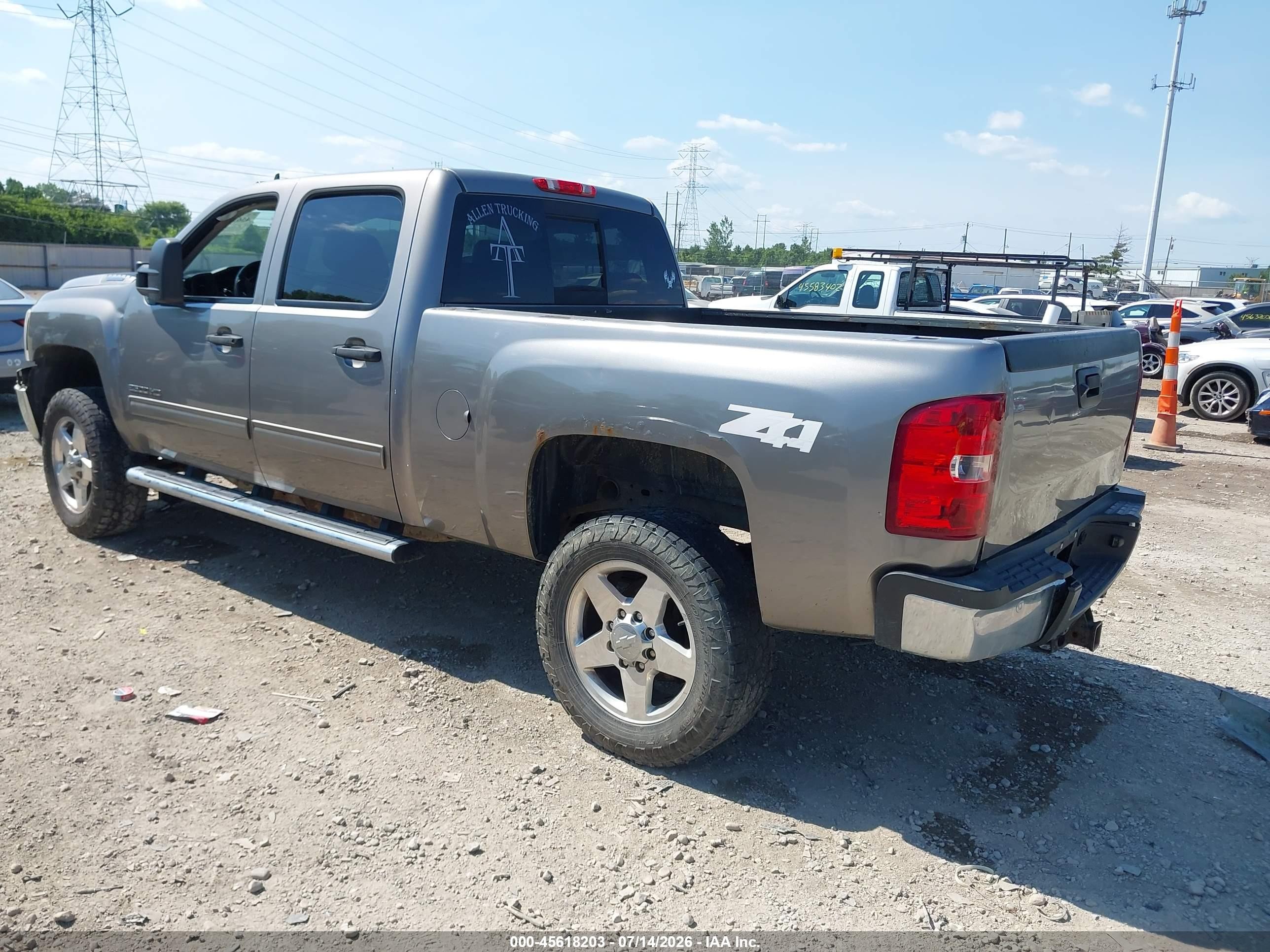 2013 Chevrolet Silverado 2500hd Lt Gray vin: 1GC1KXE8XDF143496