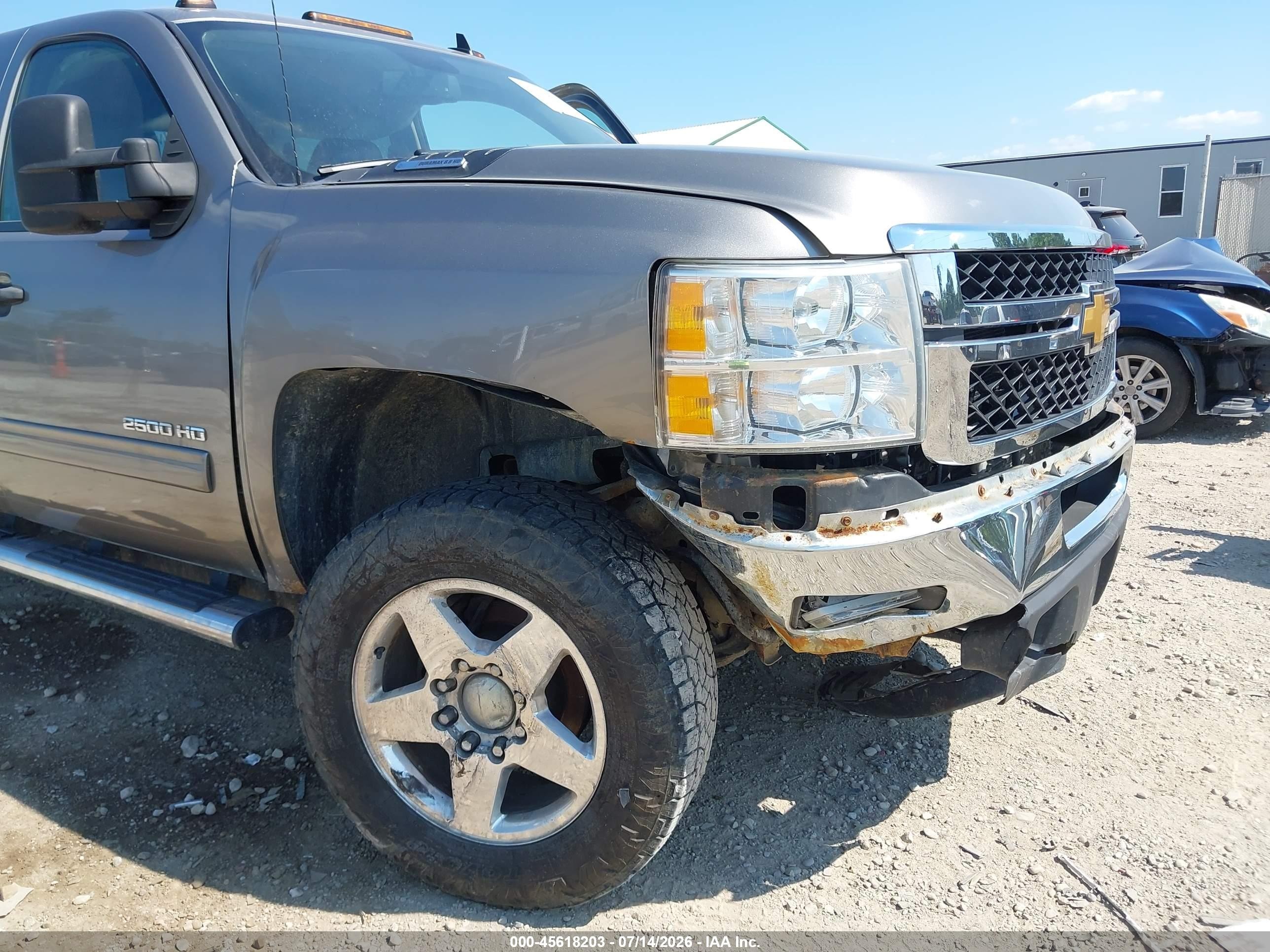 2013 Chevrolet Silverado 2500hd Lt Gray vin: 1GC1KXE8XDF143496