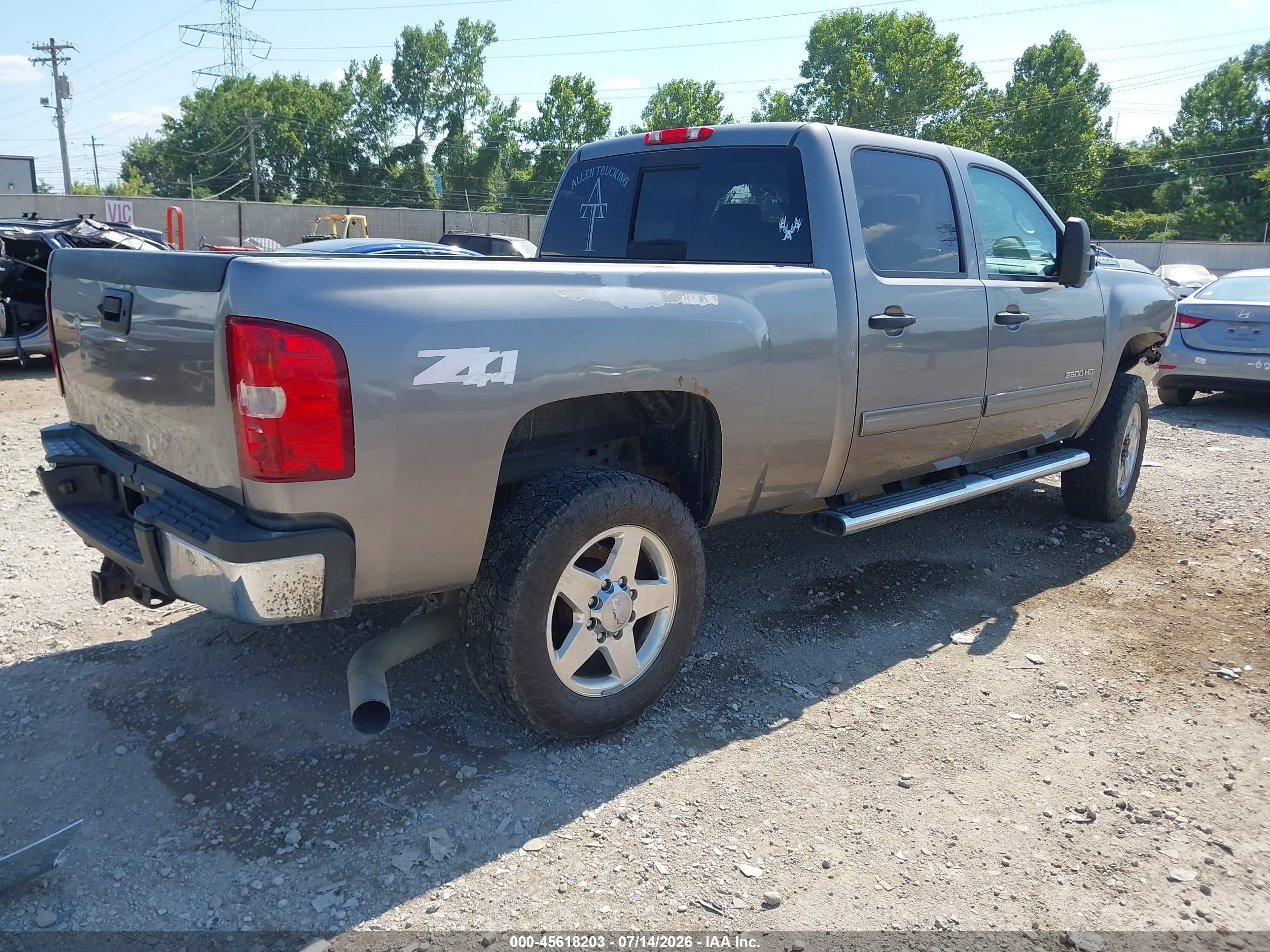 2013 Chevrolet Silverado 2500hd Lt Gray vin: 1GC1KXE8XDF143496