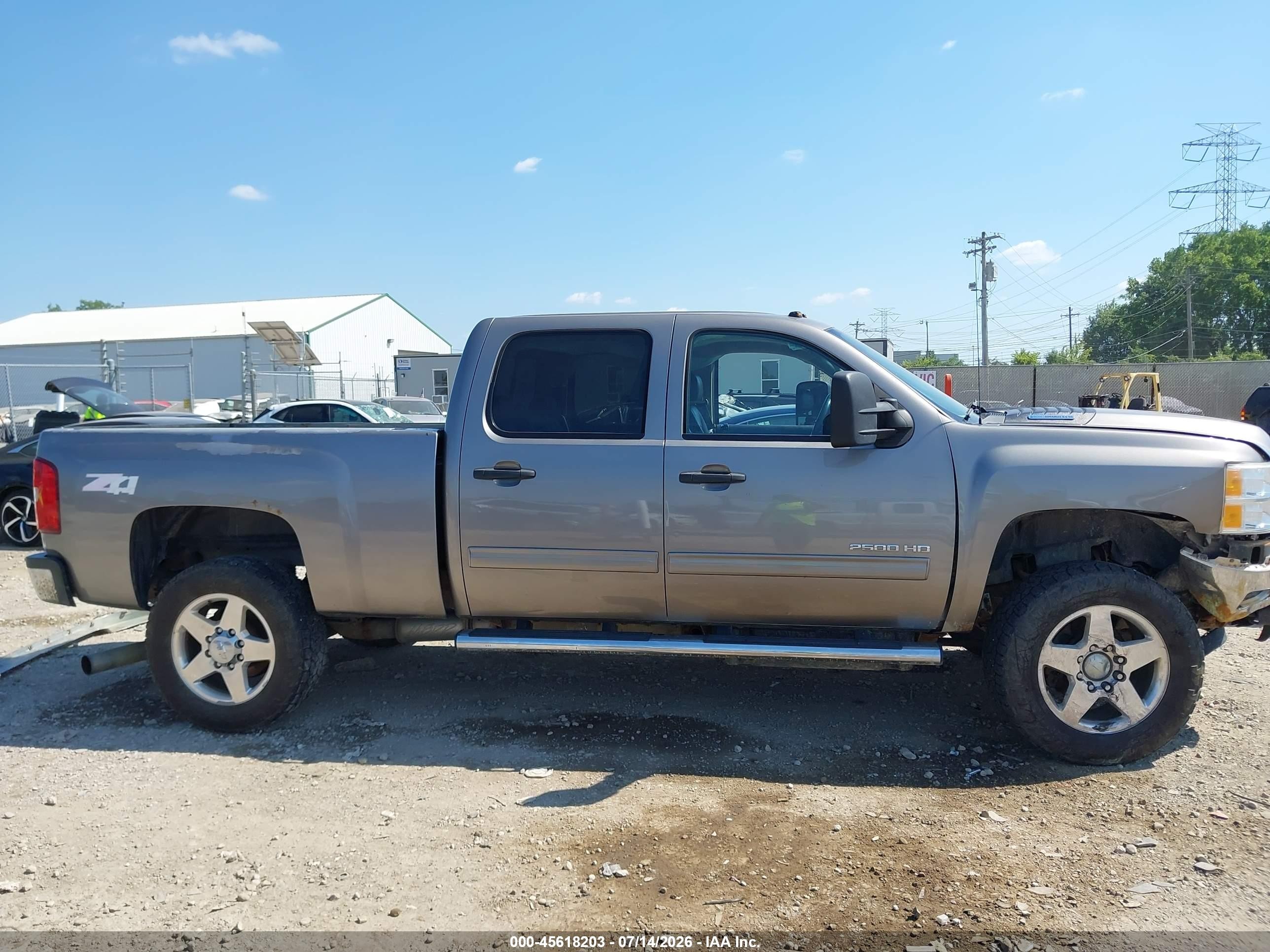 2013 Chevrolet Silverado 2500hd Lt Gray vin: 1GC1KXE8XDF143496