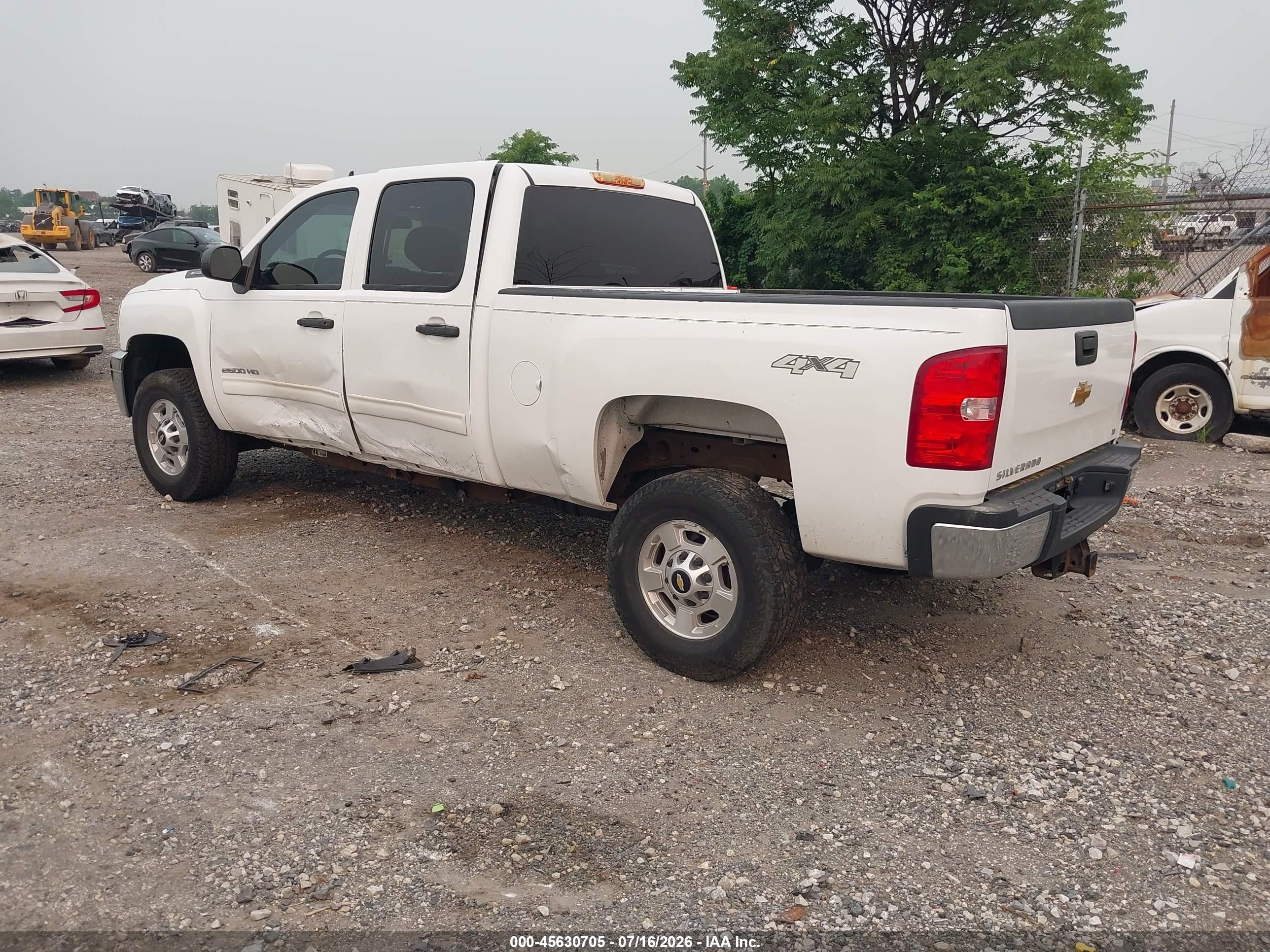 2014 Chevrolet Silverado 2500hd Lt White vin: 1GC1KXEG4EF158892