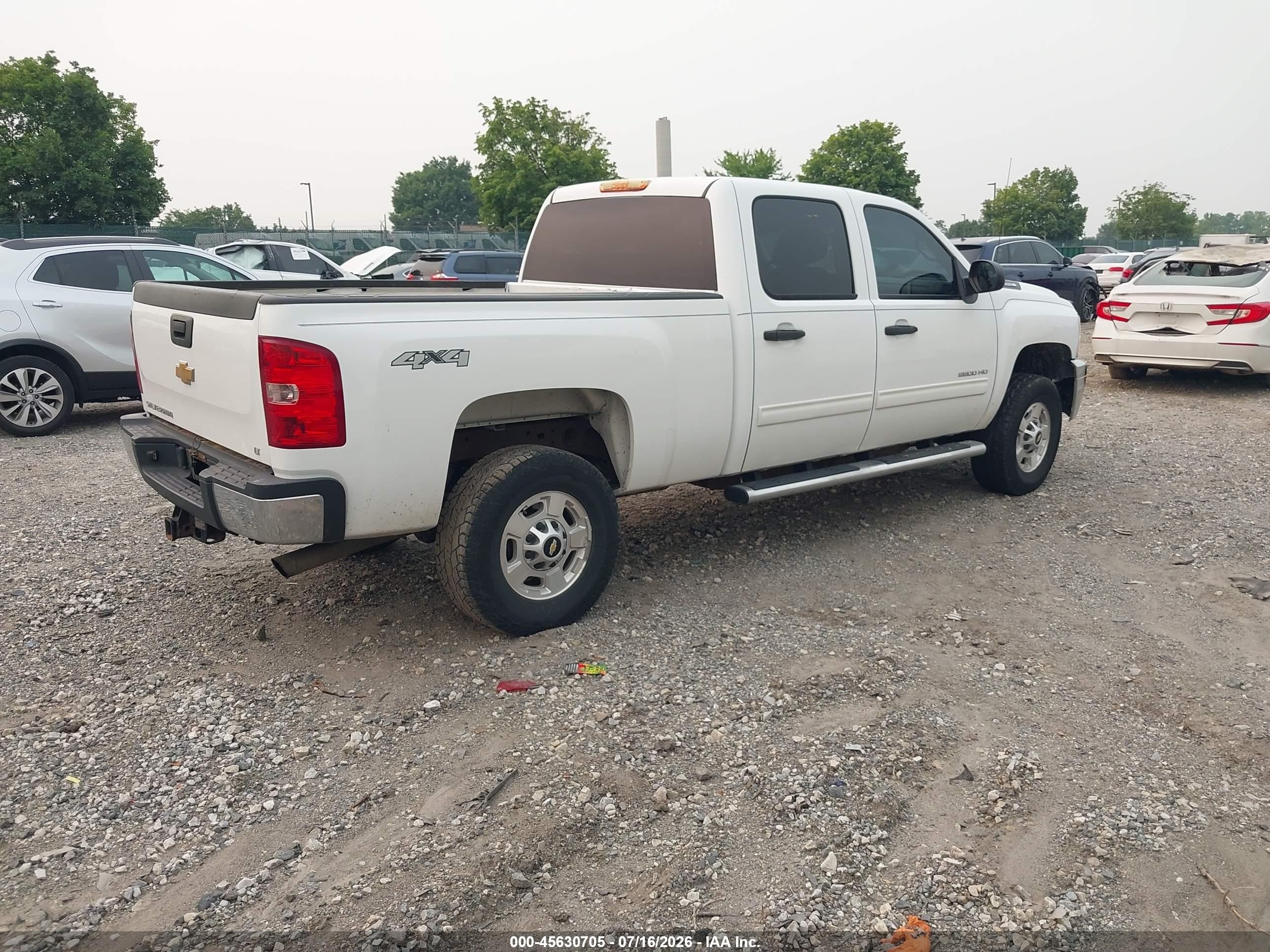 2014 Chevrolet Silverado 2500hd Lt White vin: 1GC1KXEG4EF158892