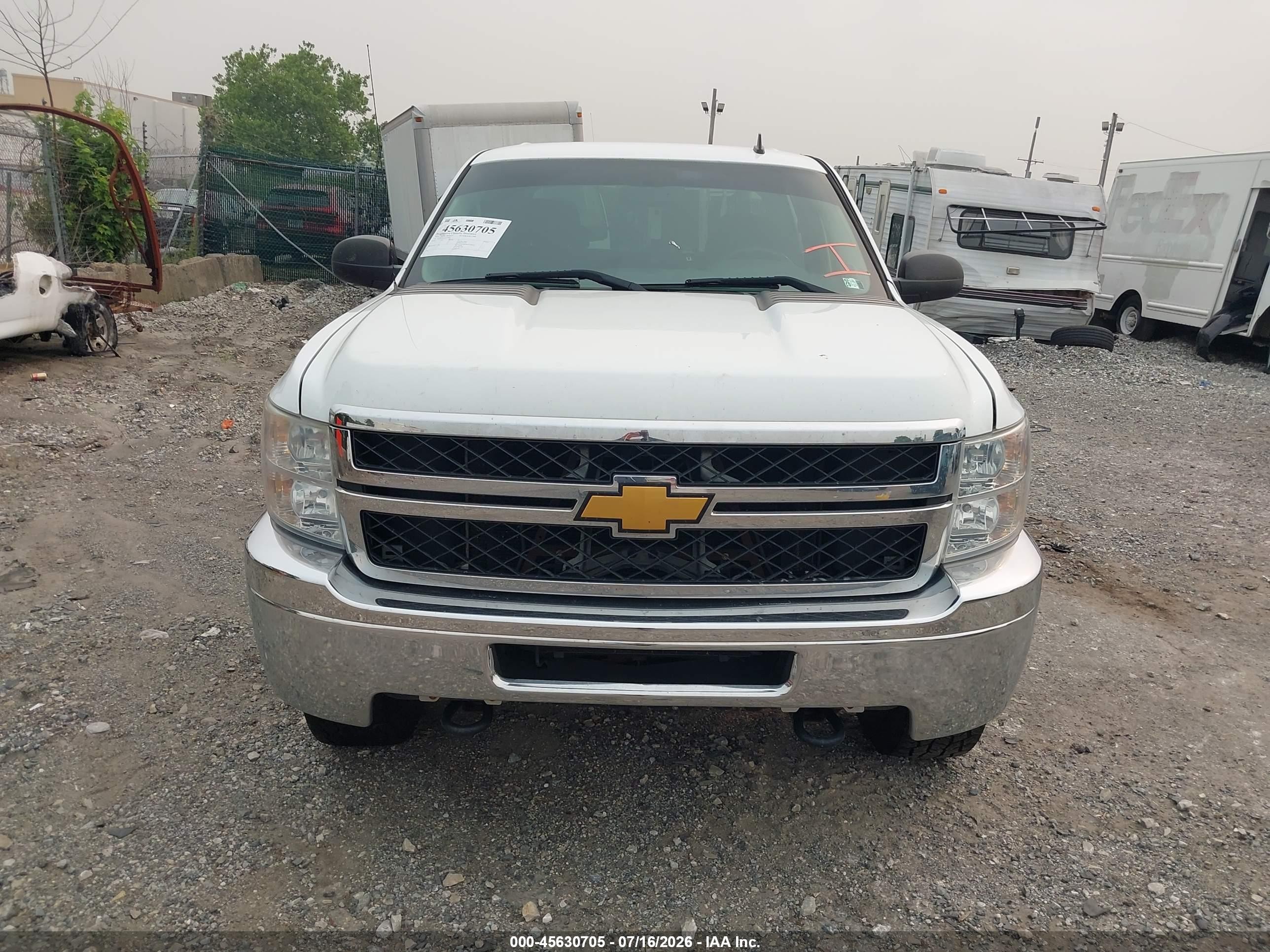 2014 Chevrolet Silverado 2500hd Lt White vin: 1GC1KXEG4EF158892