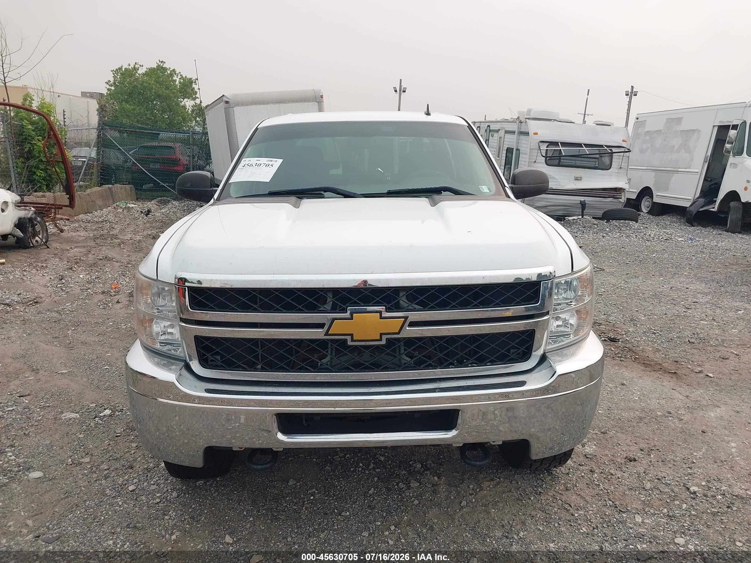 2014 Chevrolet Silverado 2500hd Lt White vin: 1GC1KXEG4EF158892