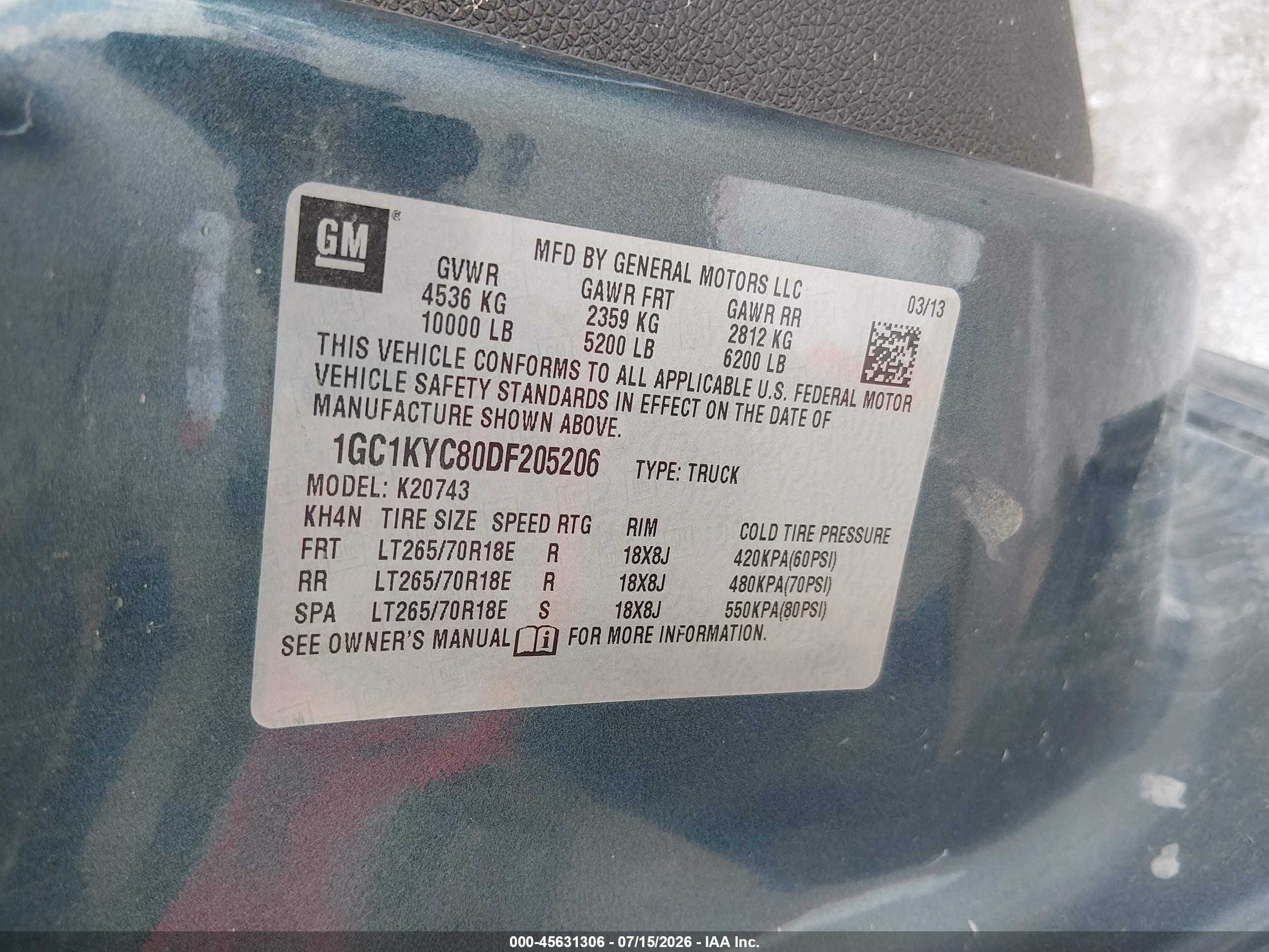2013 Chevrolet Silverado 2500hd Ltz Синий vin: 1GC1KYC80DF205206
