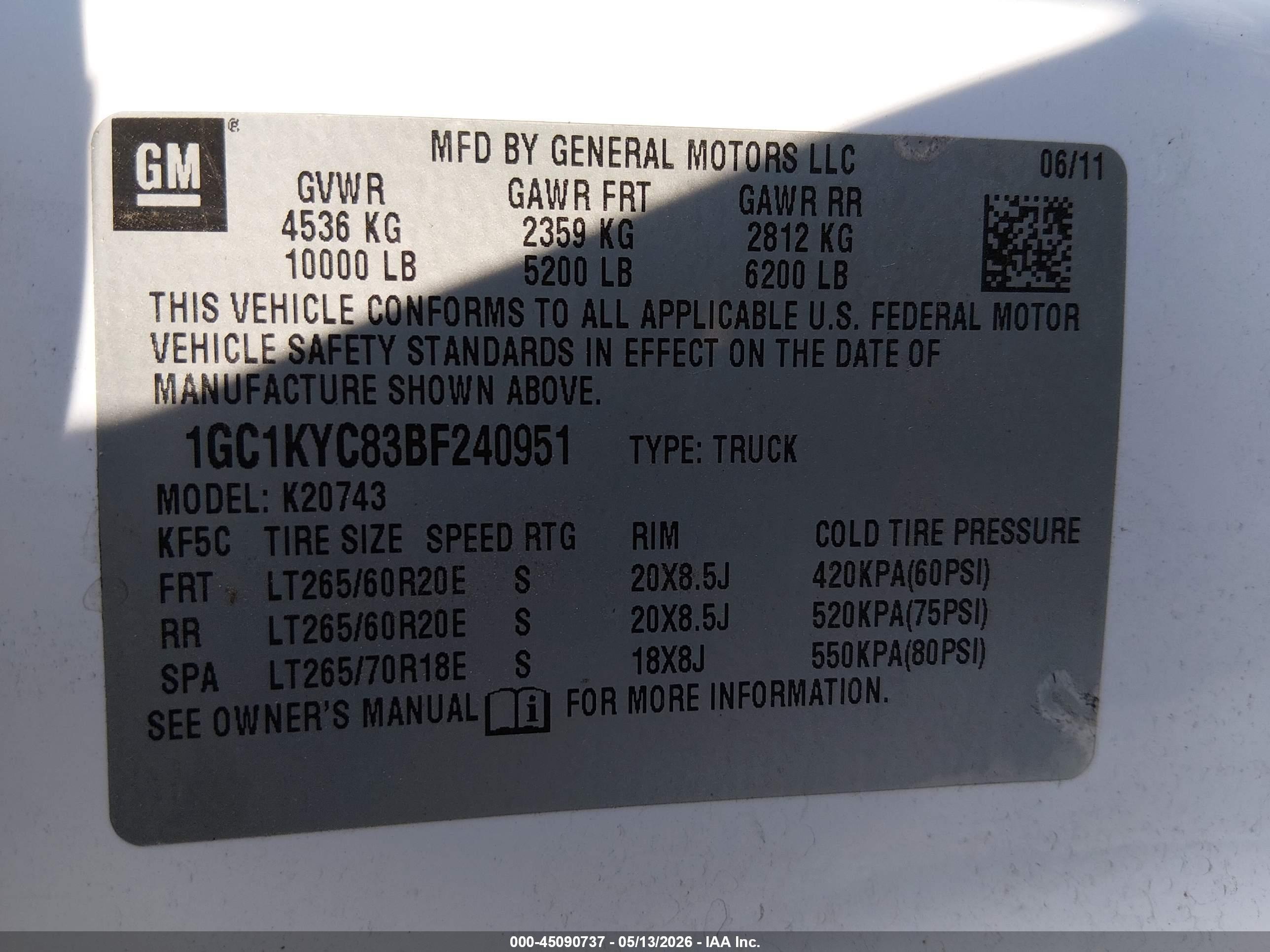 2011 Chevrolet Silverado 2500hd Ltz White vin: 1GC1KYC83BF240951
