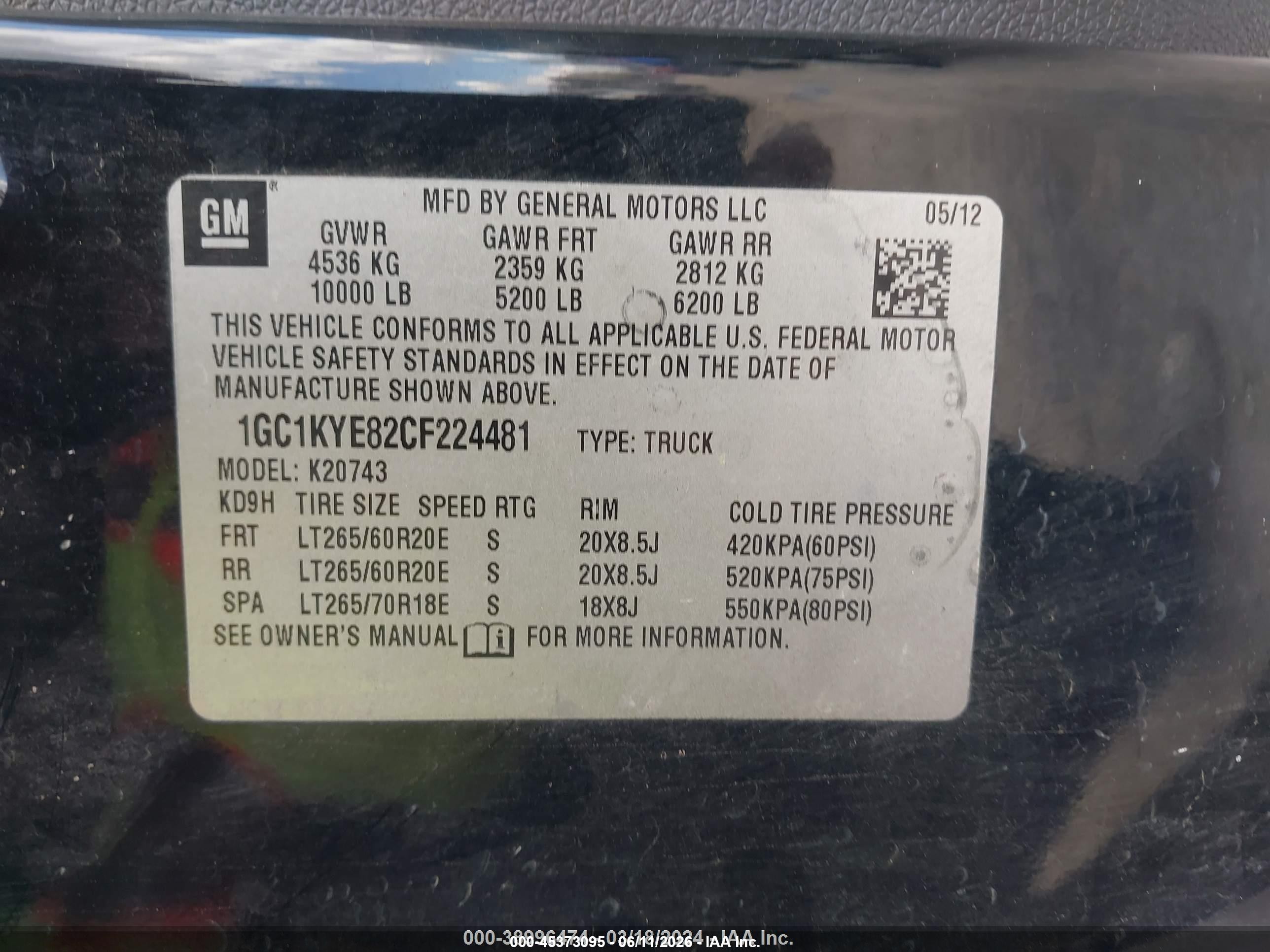 2012 Chevrolet Silverado 2500hd Ltz Black vin: 1GC1KYE82CF224481