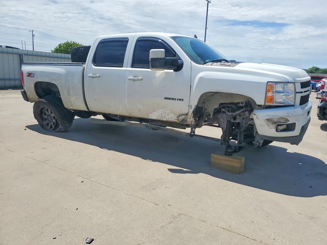 2012 Chevrolet Silverado K2500 Heavy Duty Ltz White vin: 1GC1KYE88CF209404