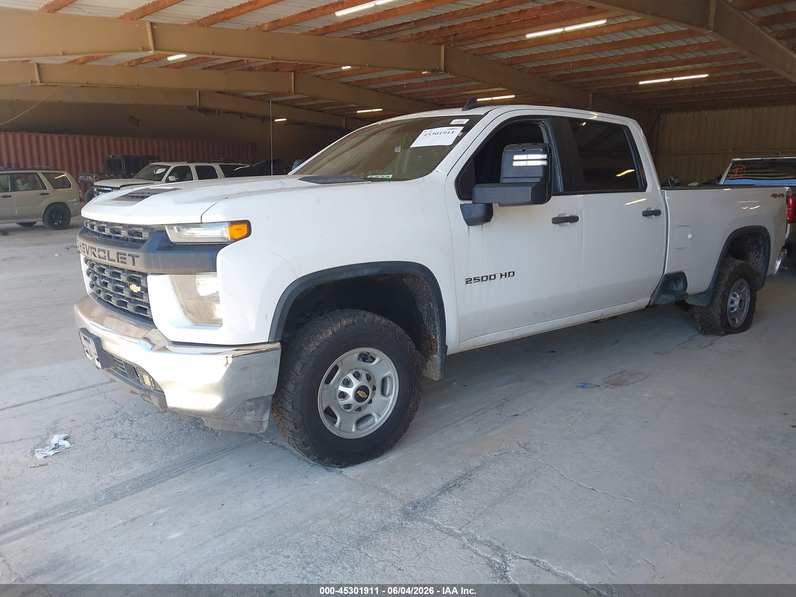 2022 Chevrolet Silverado 2500hd 4wd  Long Bed Wt White vin: 1GC1YLE79NF184251