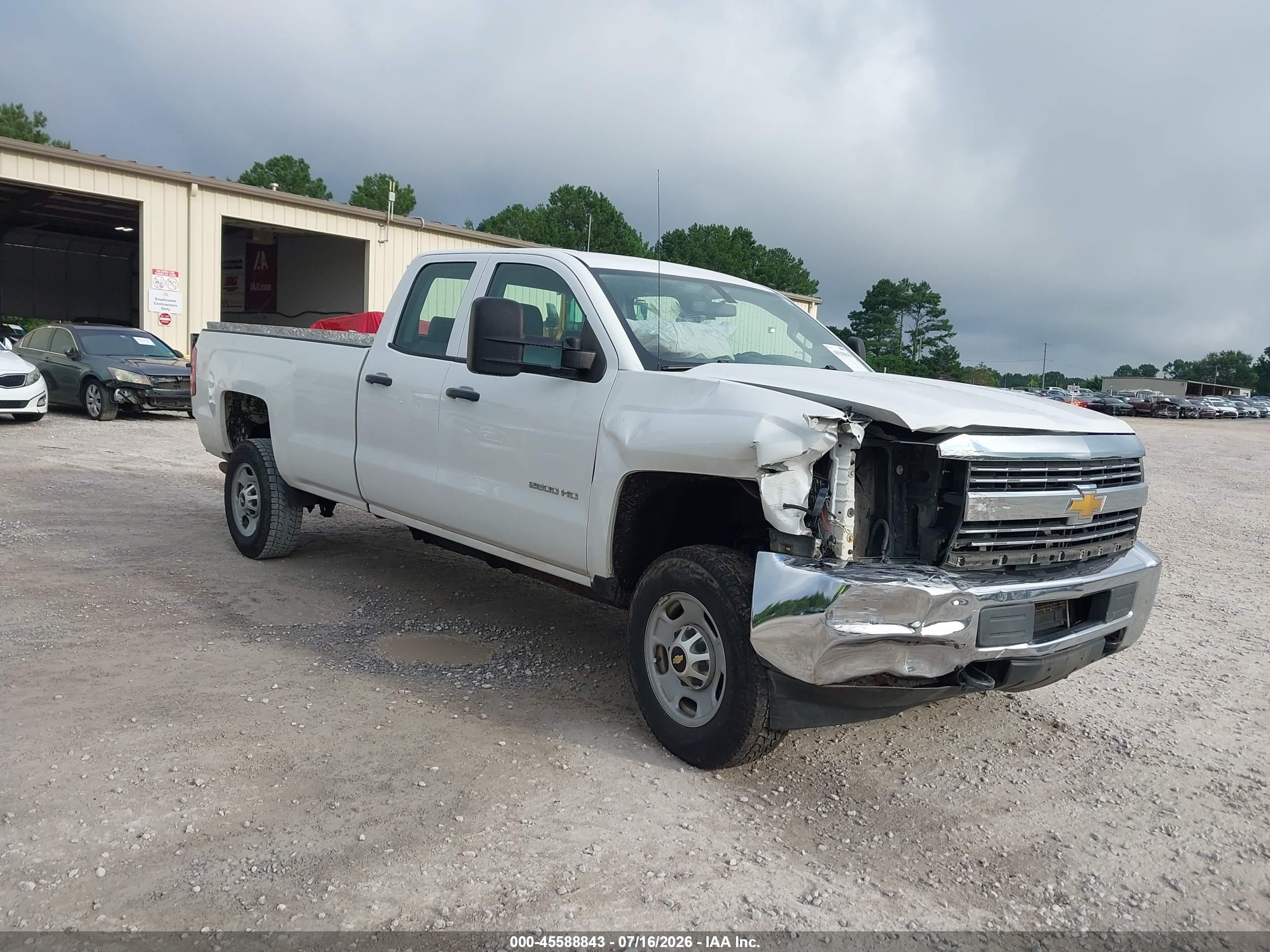 2015 Chevrolet Silverado 2500hd Work Truck White vin: 1GC2CUEG1FZ125915