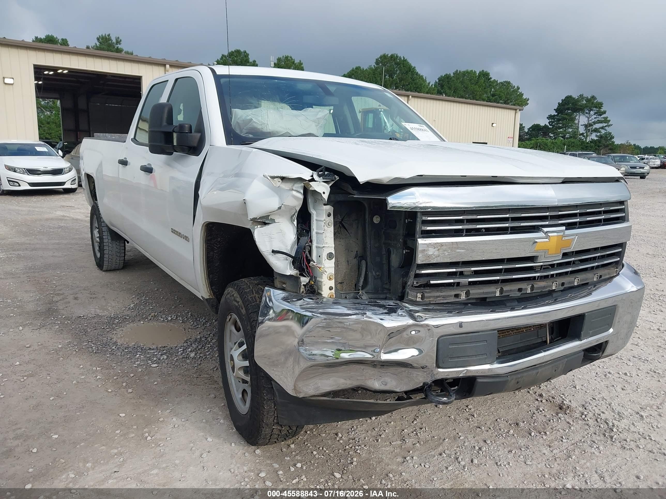 2015 Chevrolet Silverado 2500hd Work Truck White vin: 1GC2CUEG1FZ125915
