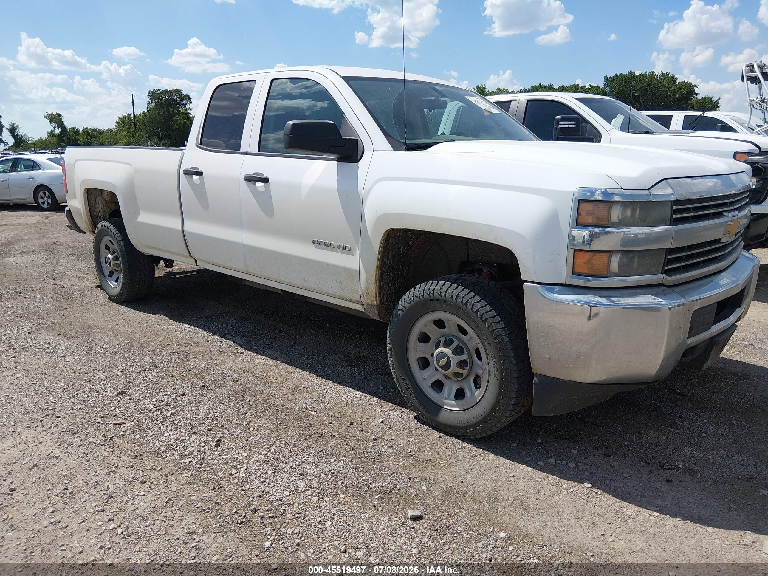 2015 Chevrolet Silverado 2500hd Work Truck White vin: 1GC2CUEG2FZ117953