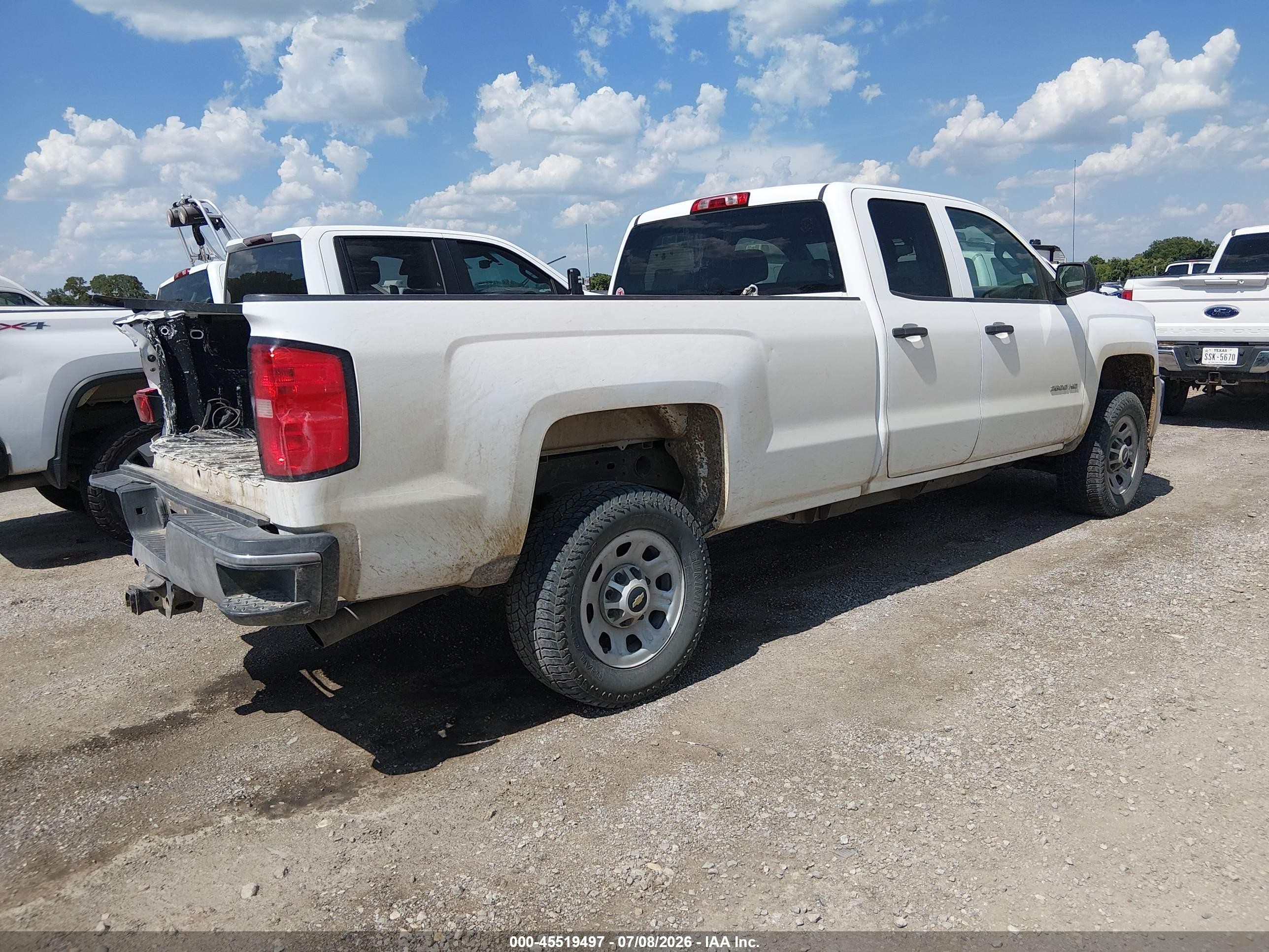2015 Chevrolet Silverado 2500hd Work Truck White vin: 1GC2CUEG2FZ117953