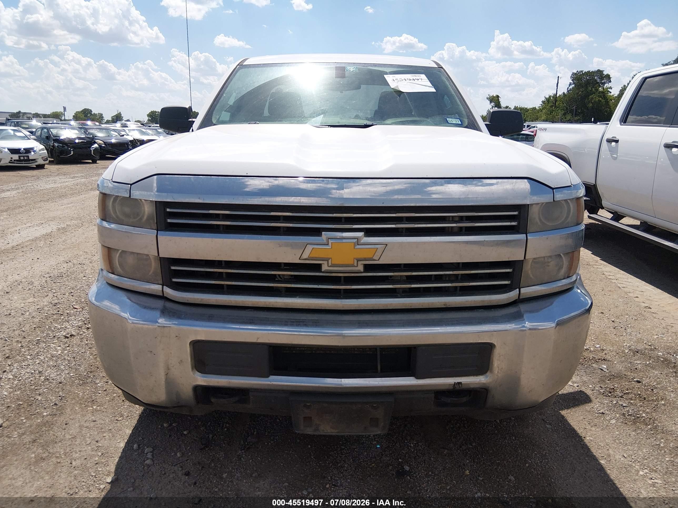 2015 Chevrolet Silverado 2500hd Work Truck White vin: 1GC2CUEG2FZ117953