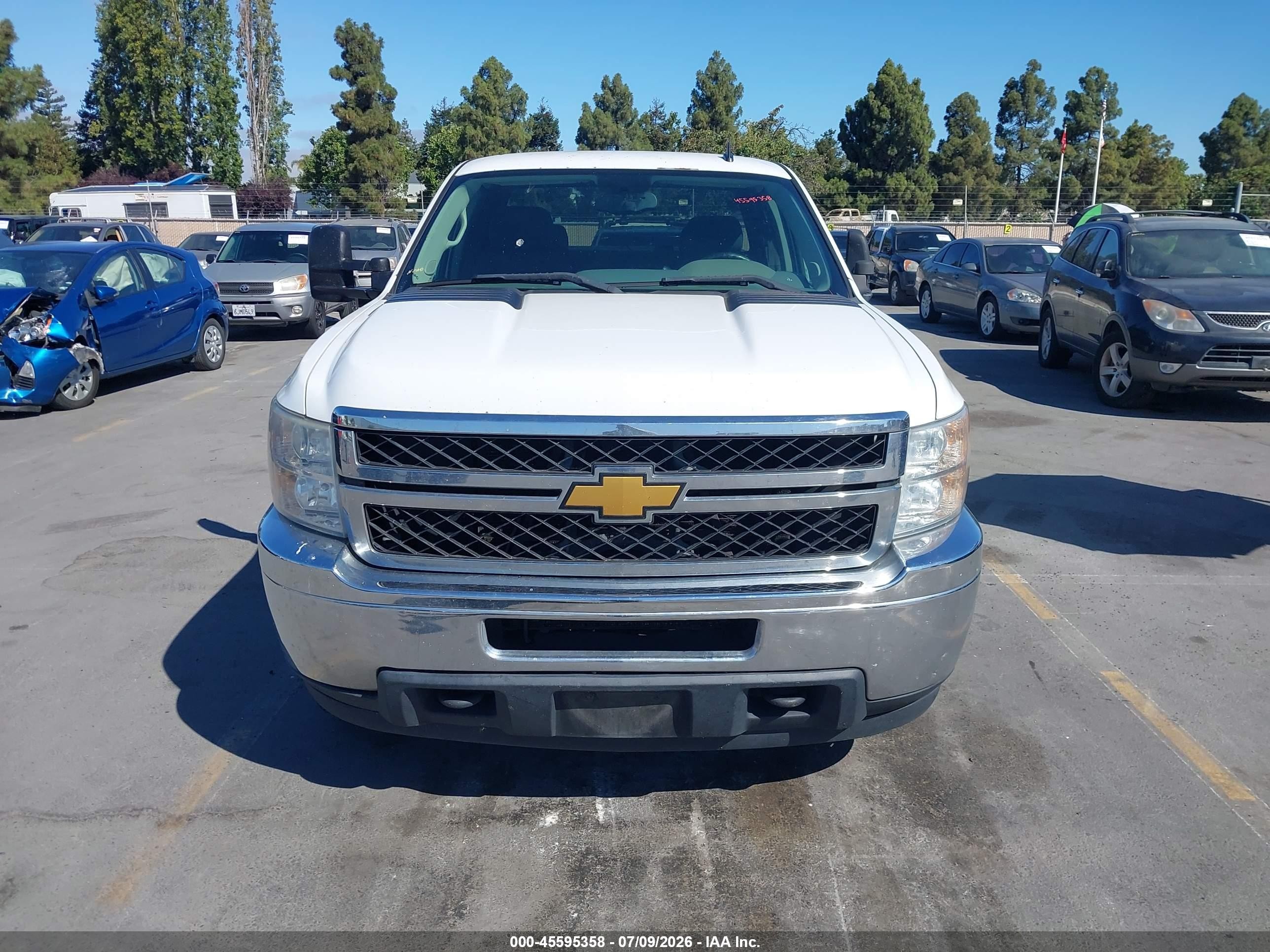 2012 Chevrolet Silverado 2500hd Work Truck White vin: 1GC2CVCG2CZ333547