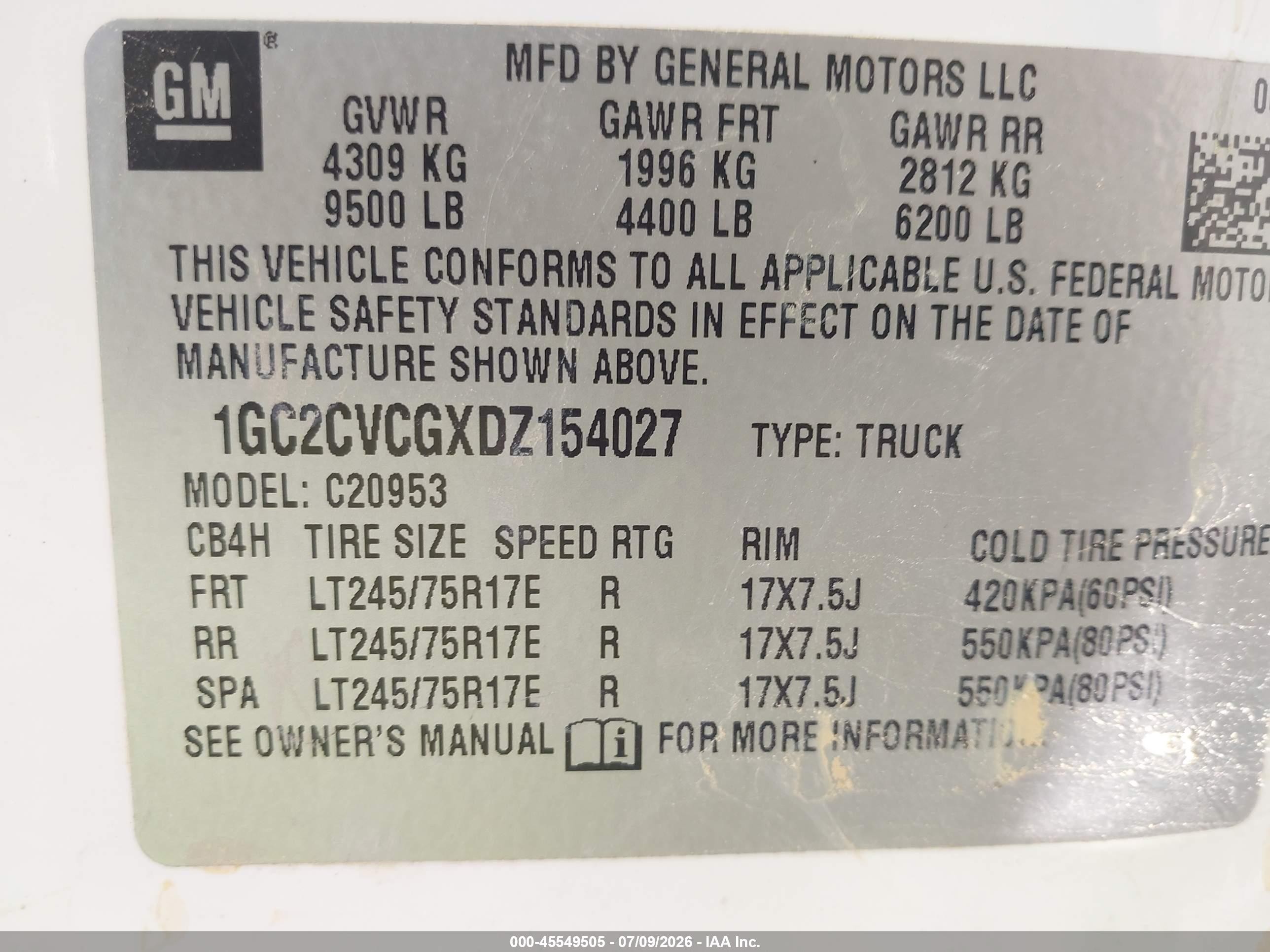 2013 Chevrolet Silverado 2500hd Work Truck Белый vin: 1GC2CVCGXDZ154027