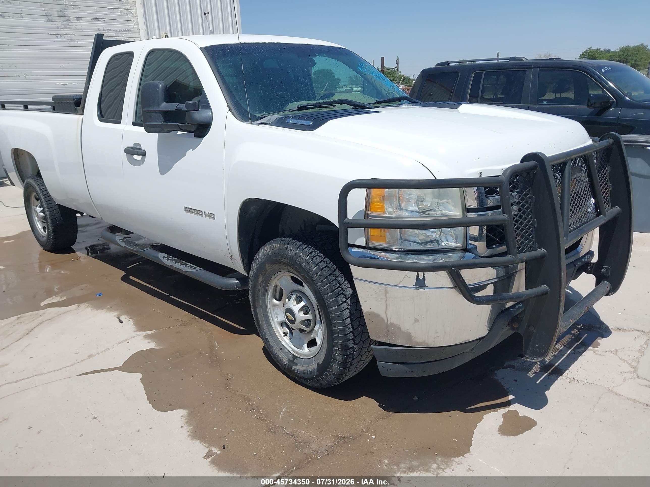 2013 Chevrolet Silverado 2500hd Work Truck White vin: 1GC2CVCGXDZ341655