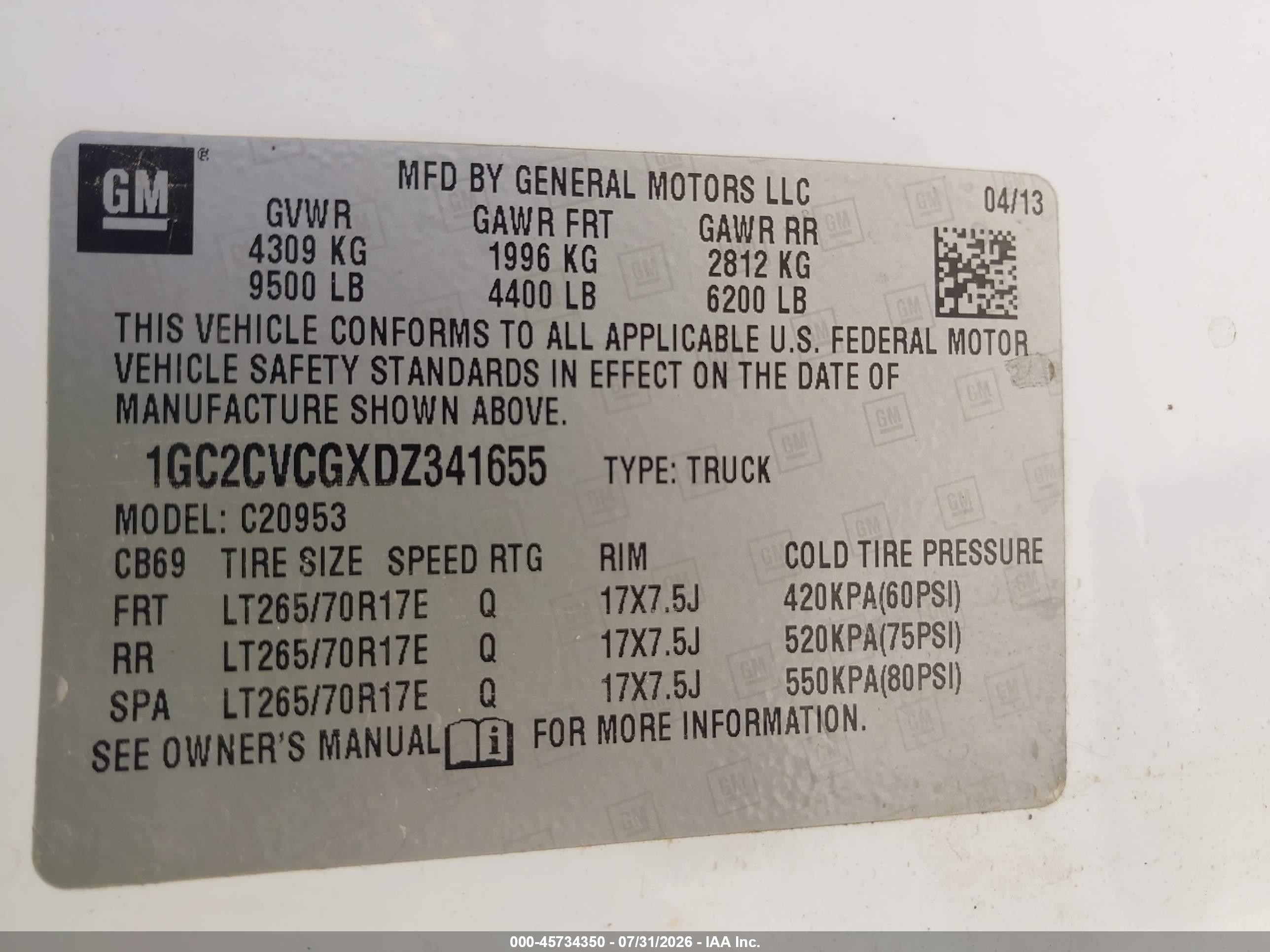 2013 Chevrolet Silverado 2500hd Work Truck Белый vin: 1GC2CVCGXDZ341655